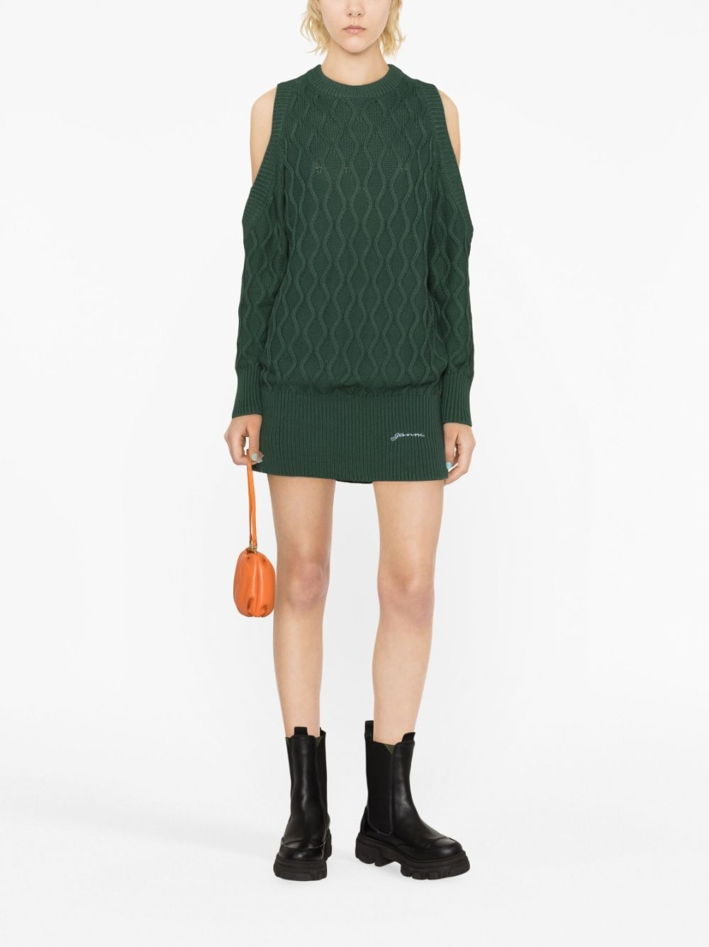 cold-shoulder knitted dress - 2