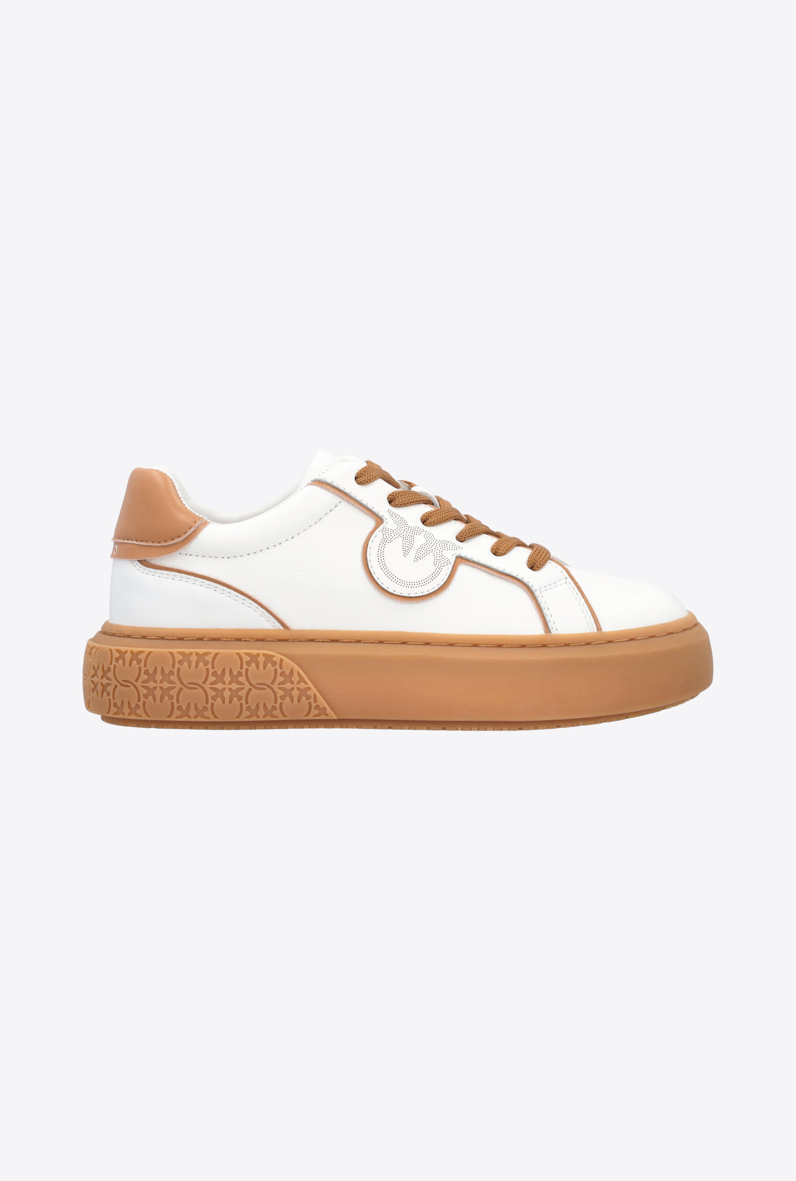 LEATHER SNEAKERS WITH CONTRASTING DETAILS - 1