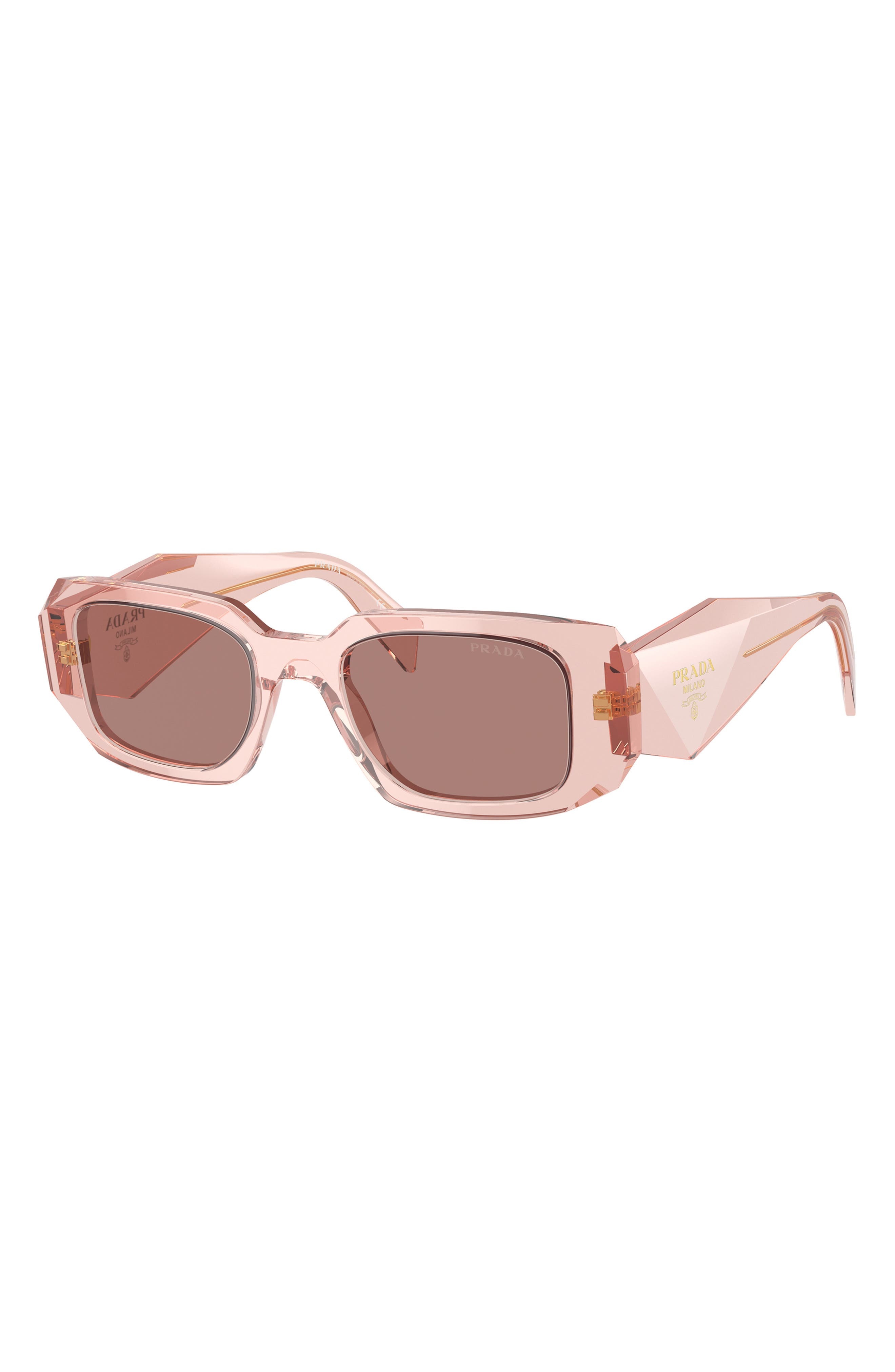 Prada 51mm Rectangular Sunglasses in Lite Brown at Nordstrom - 2
