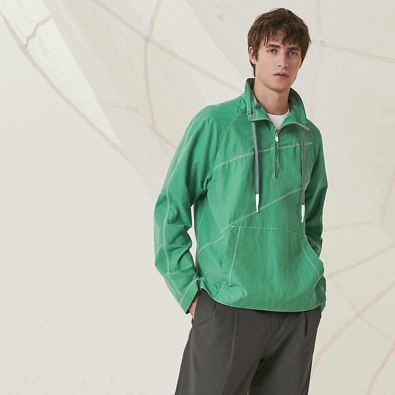 Sweater with zipped high collar 1