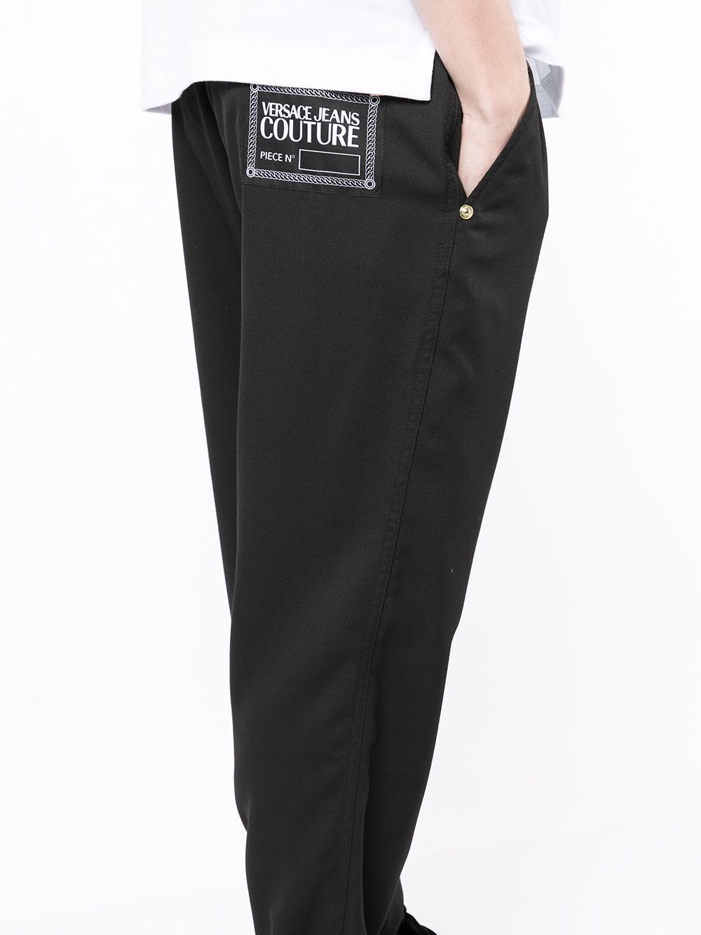 logo-patch drawstring track pants - 5