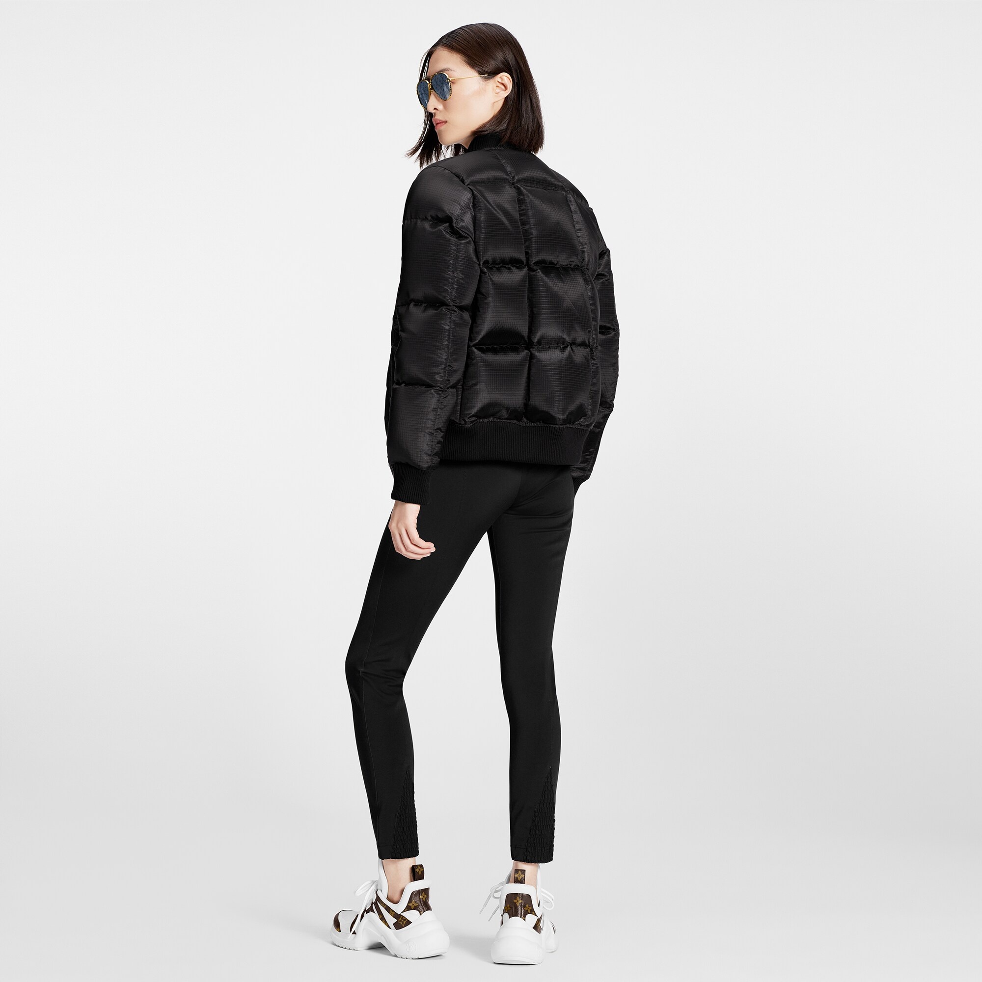 Padded Nylon Bomber Jacket - 3