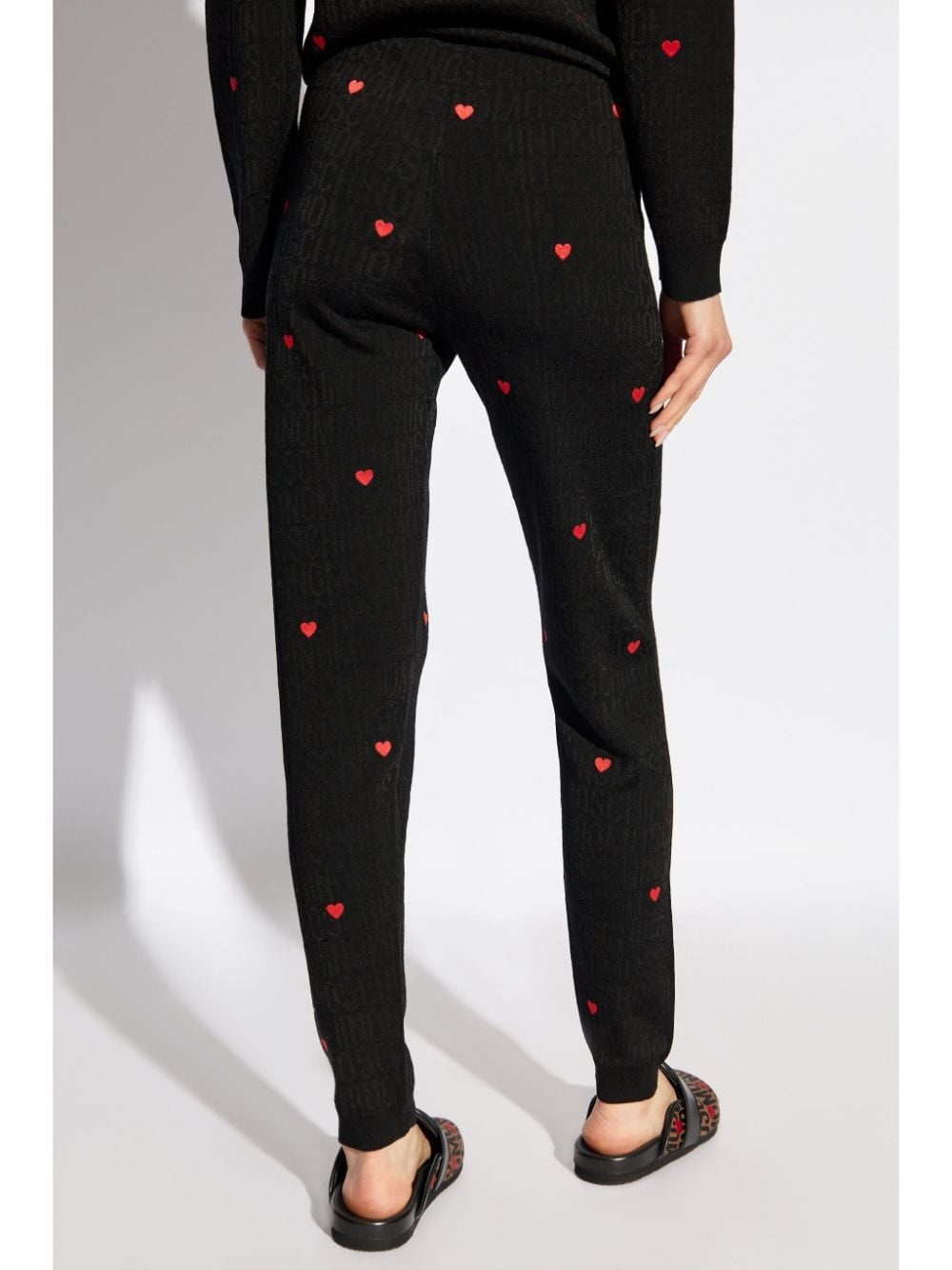 jacquard-logo woll leggings - 4