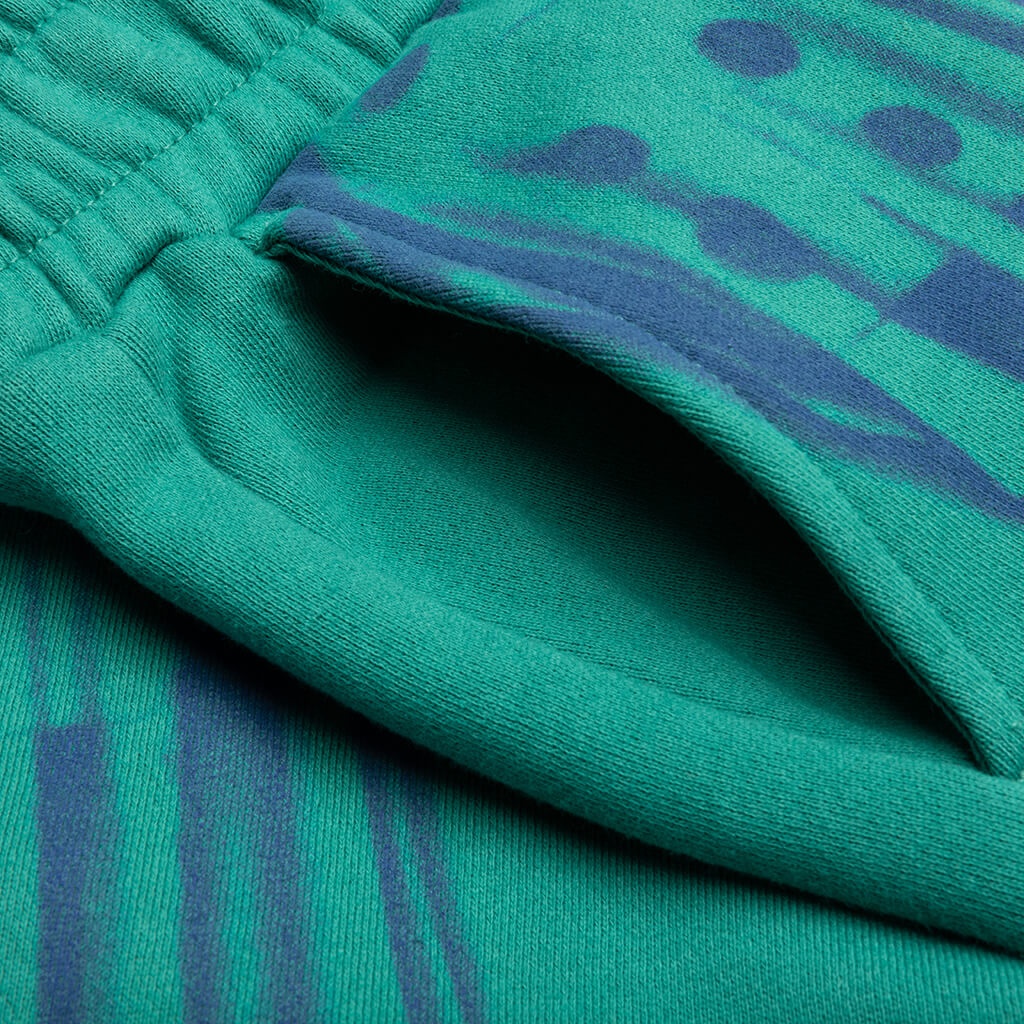 DICE PRINT SWEAT SHORT - TEAL/PURPLE - 3