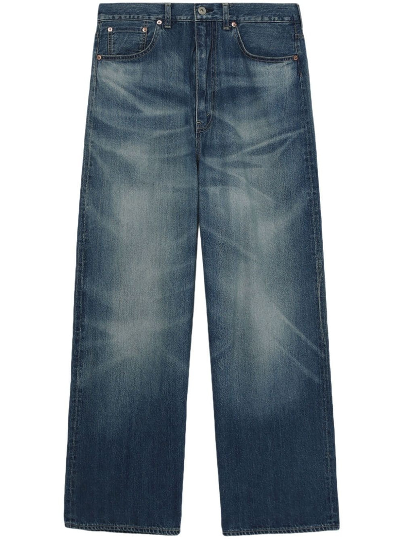 faded-effect selvedge jeans 1