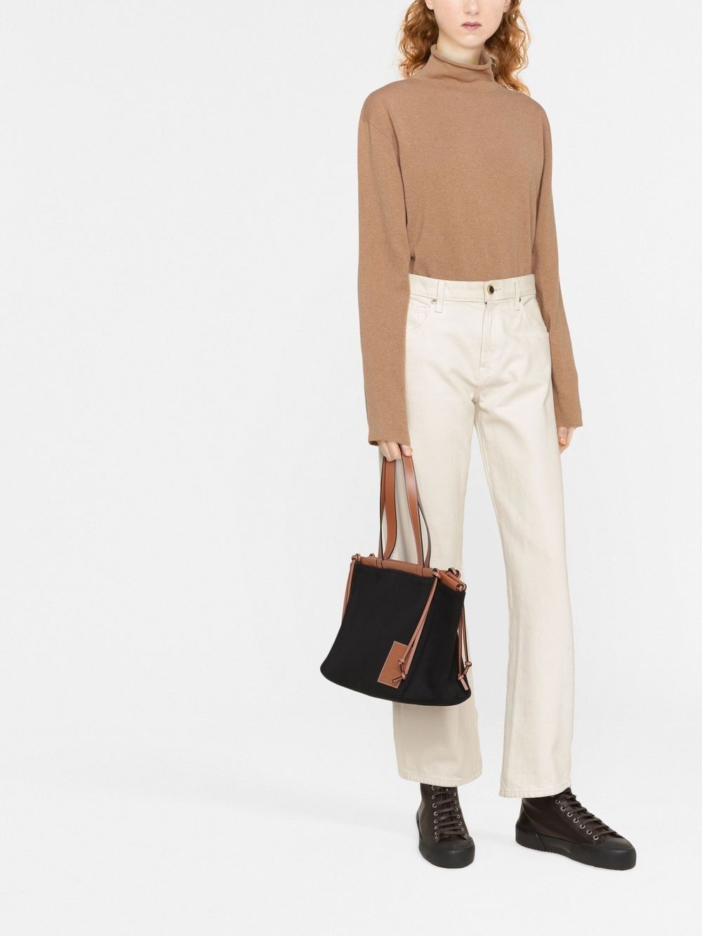 mock-neck knitted jumper - 2