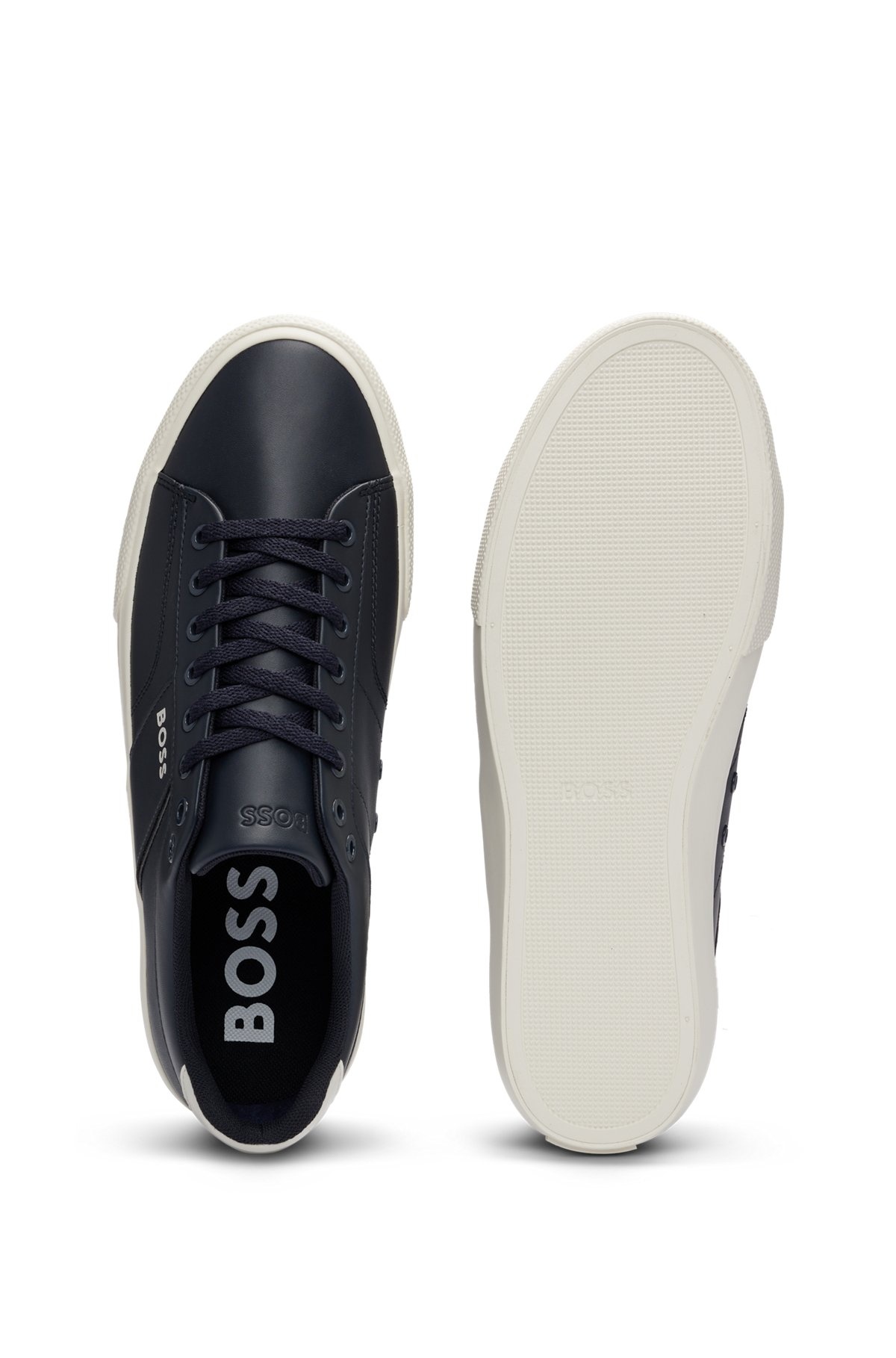 CUPSOLE LACE-UP TRAINERS WITH CONTRAST LOGO - 4