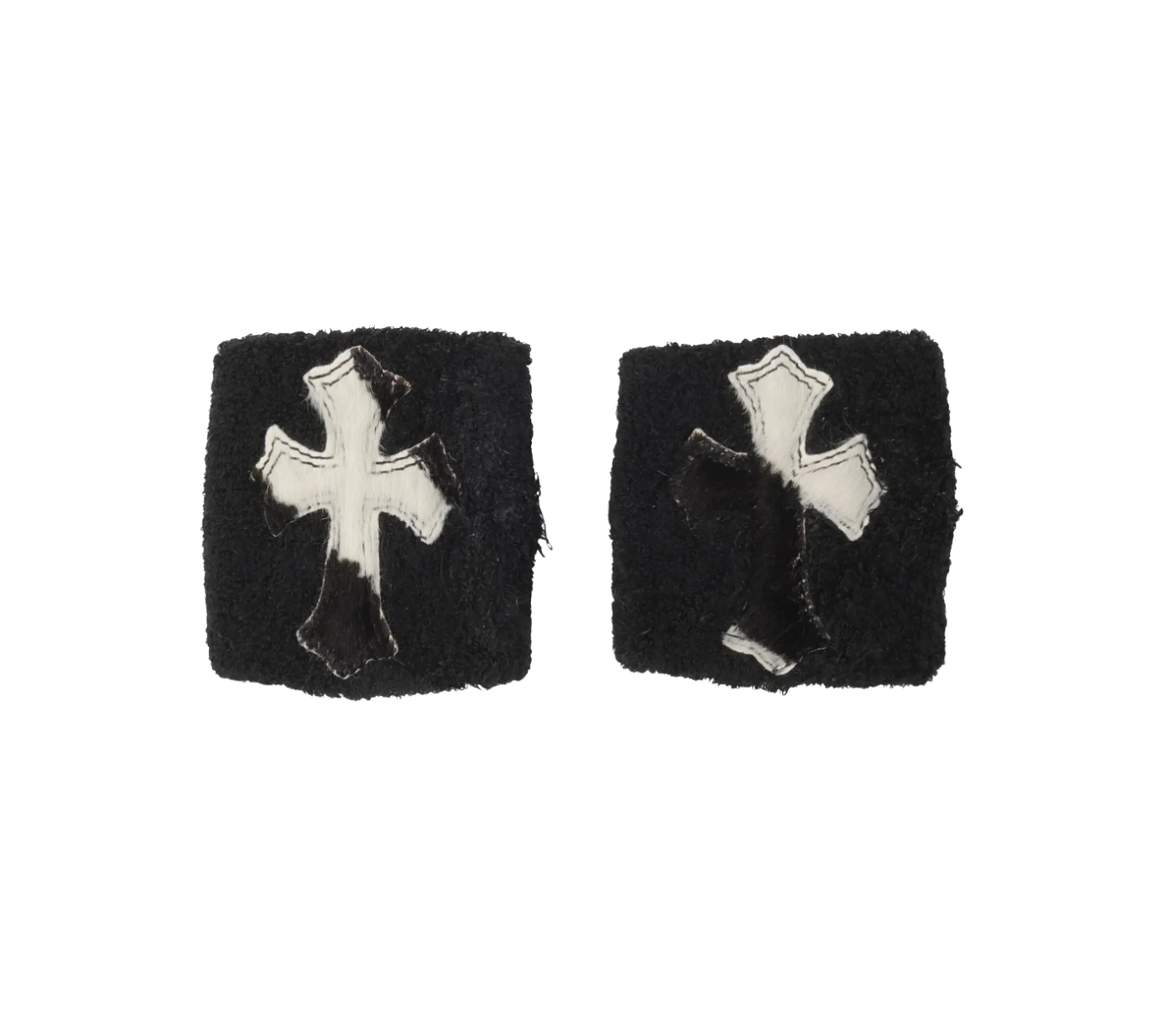 Chrome Heart 'Pony Hair Zebra' Sweatbands (Black) - 1