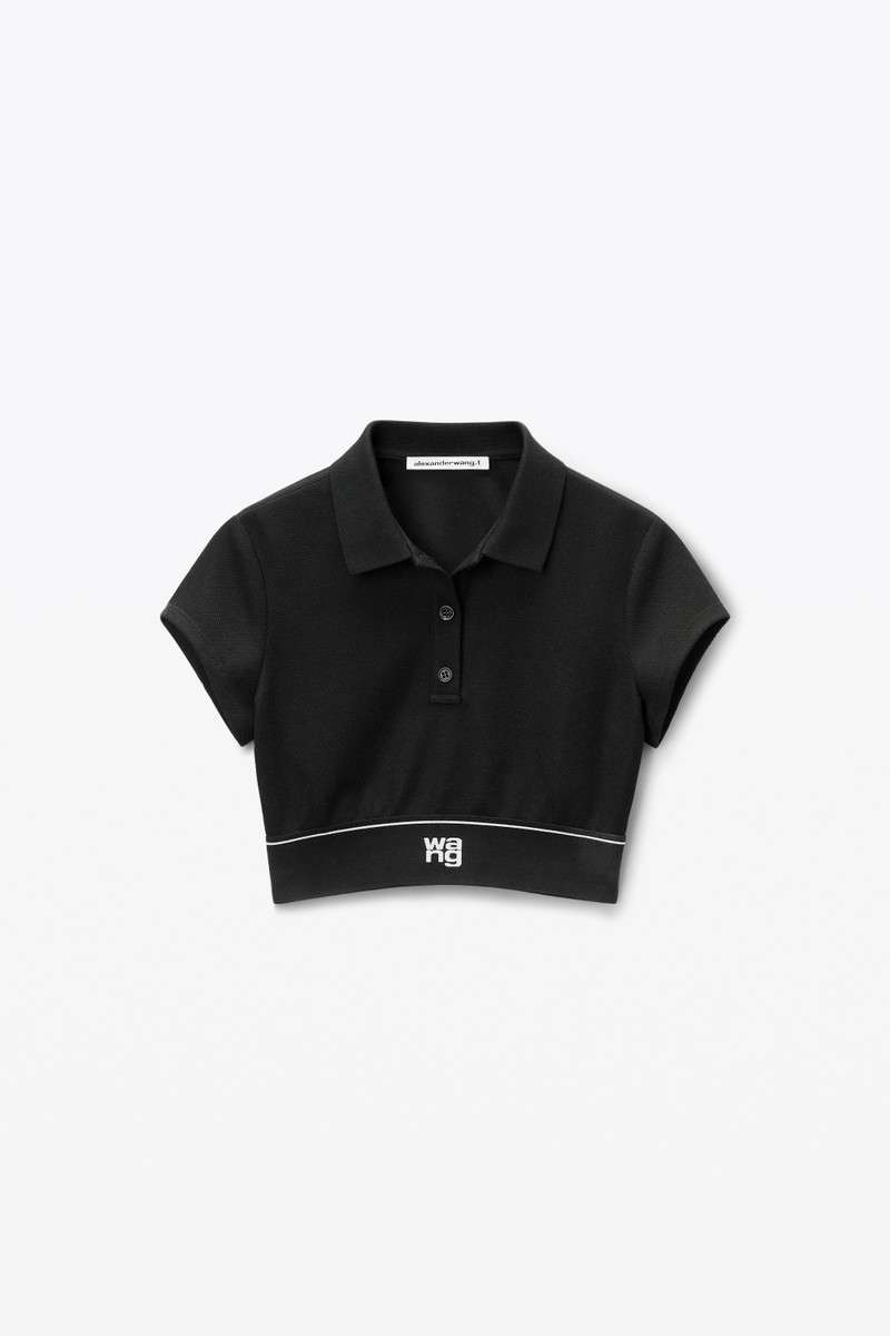 Cheerleader Polo Top in Pique 1