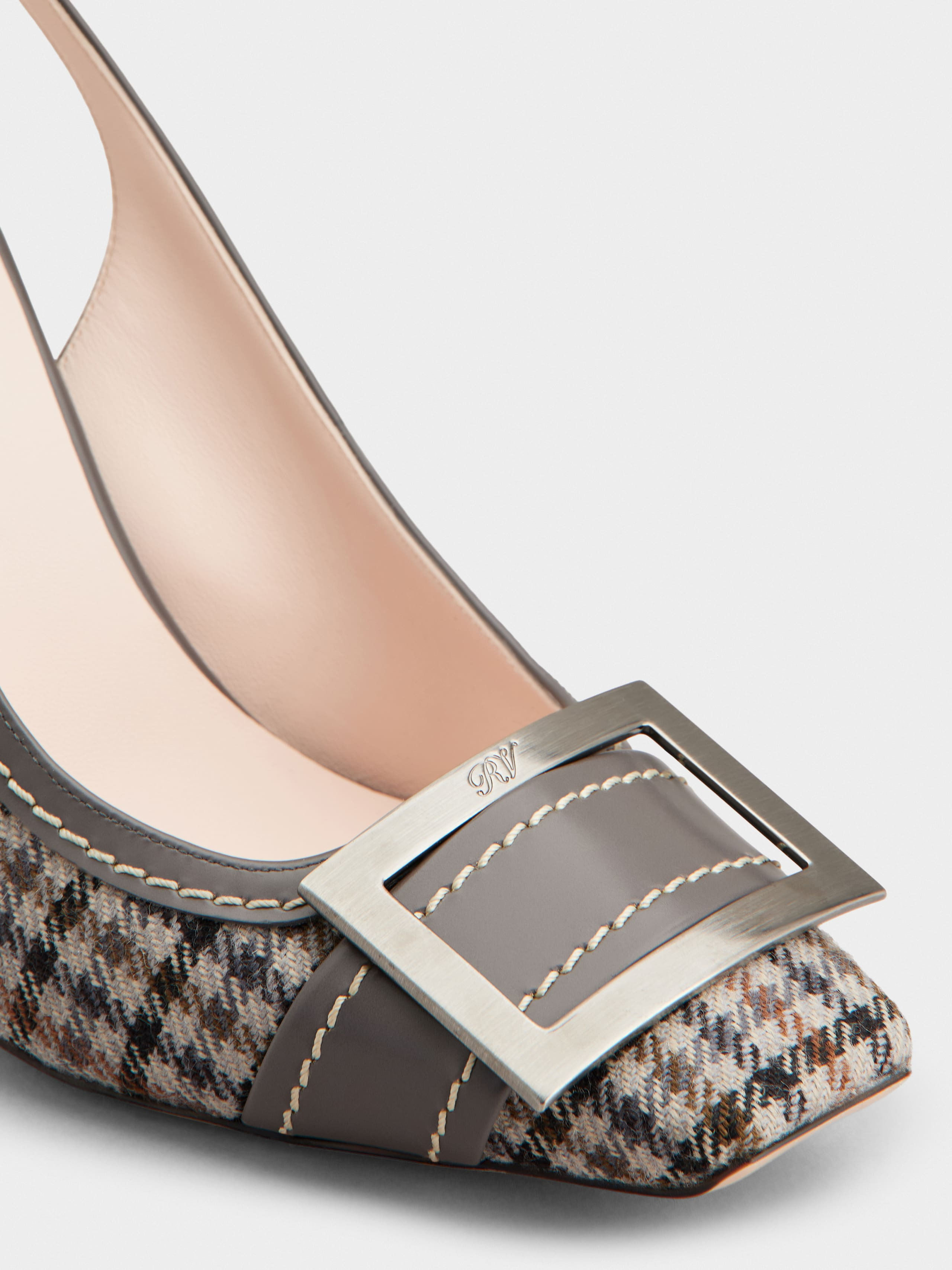 Trompette Slingback Pumps in fabric - 3