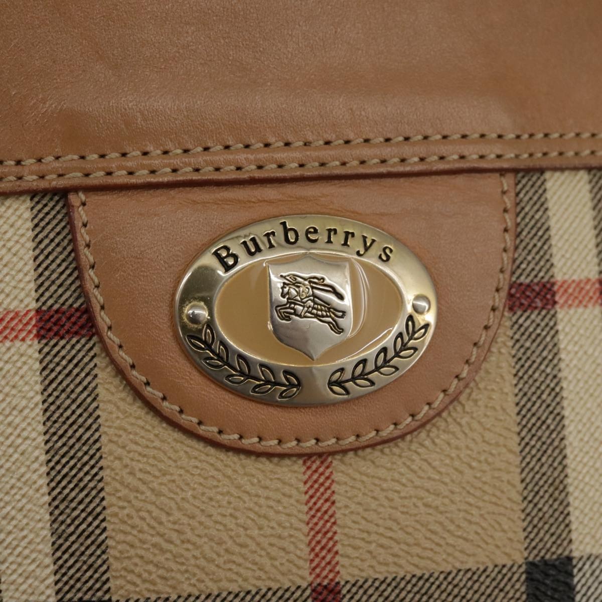 Burberry Nova Check Shoulder Bag Pvc Beige Gold - 16