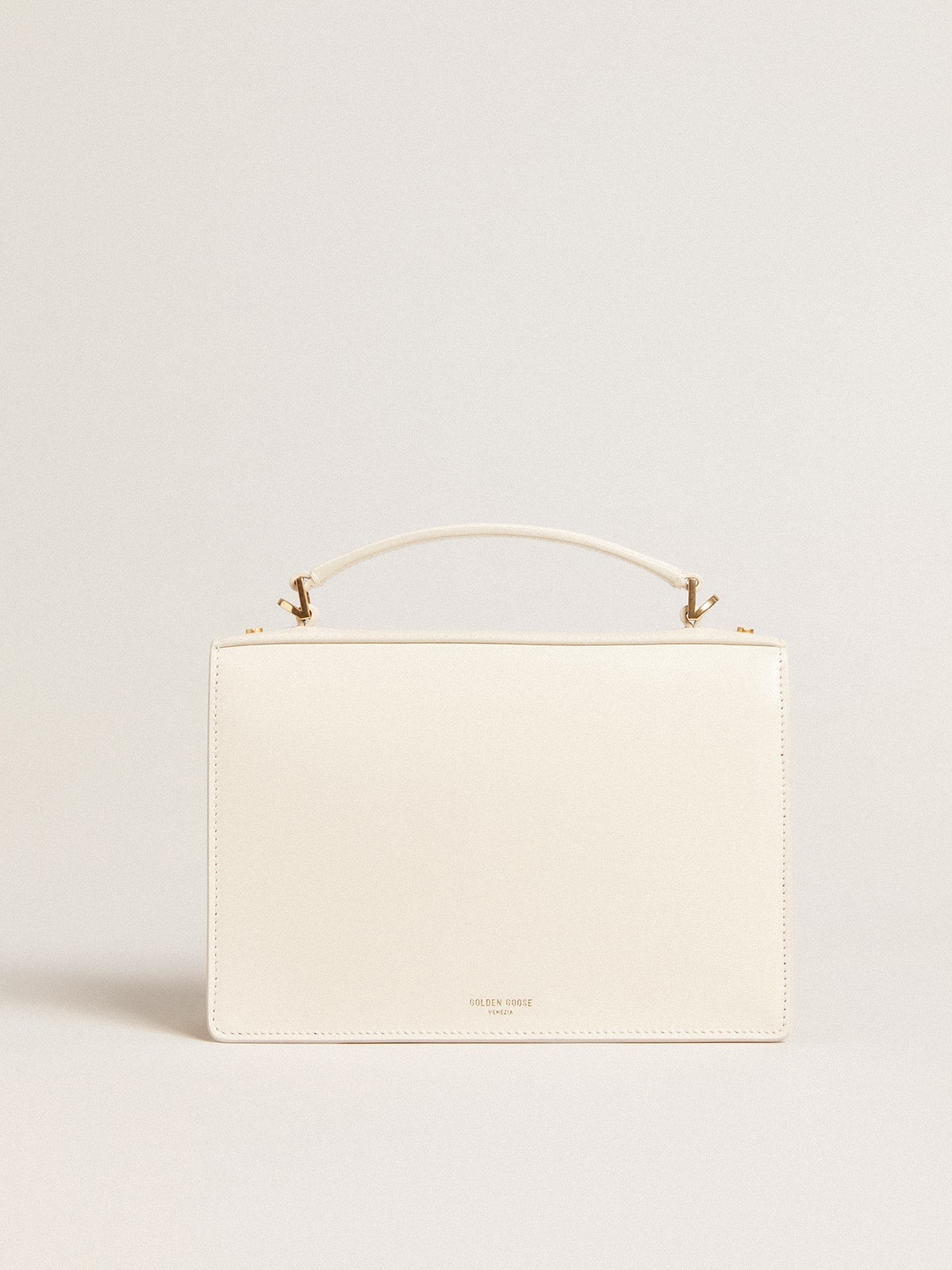 Venezia Bag in butter-colored boarded leather with gold details - 4