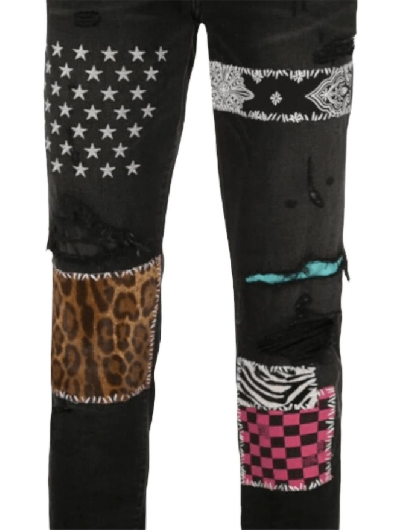 AMIRI patchwork straight-leg jeans outlook