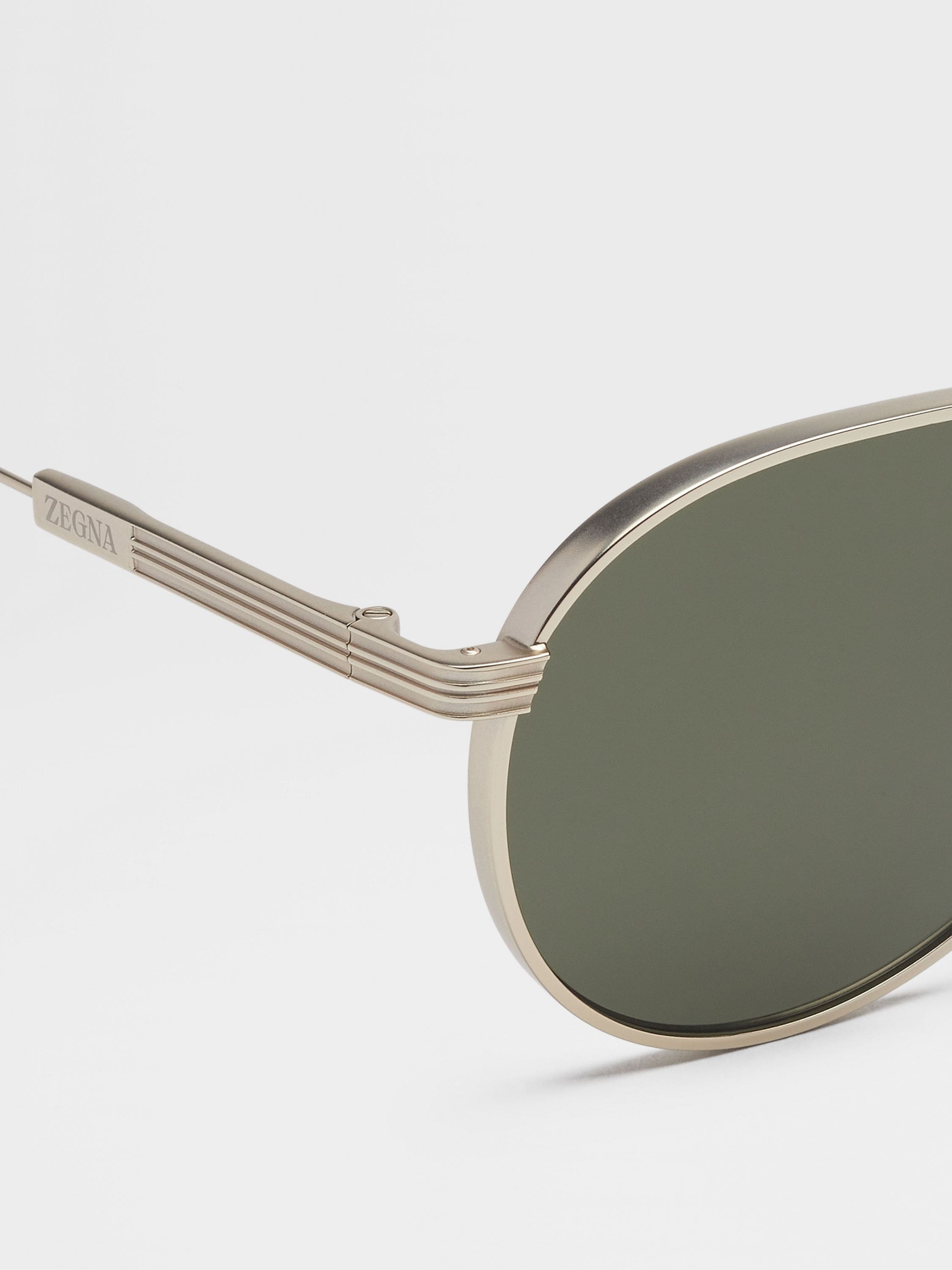 PALE GOLD METAL SUNGLASSES - 2