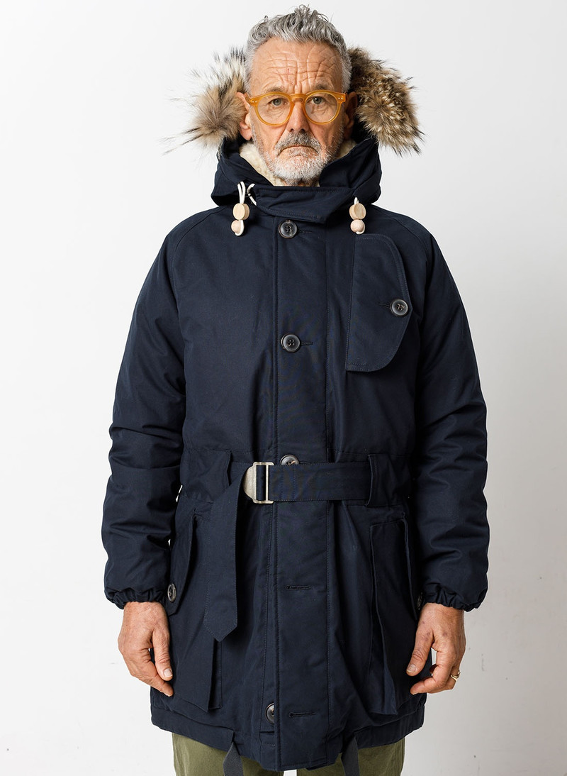 Nigel Cabourn Antarctic Parka Black Navy | REVERSIBLE