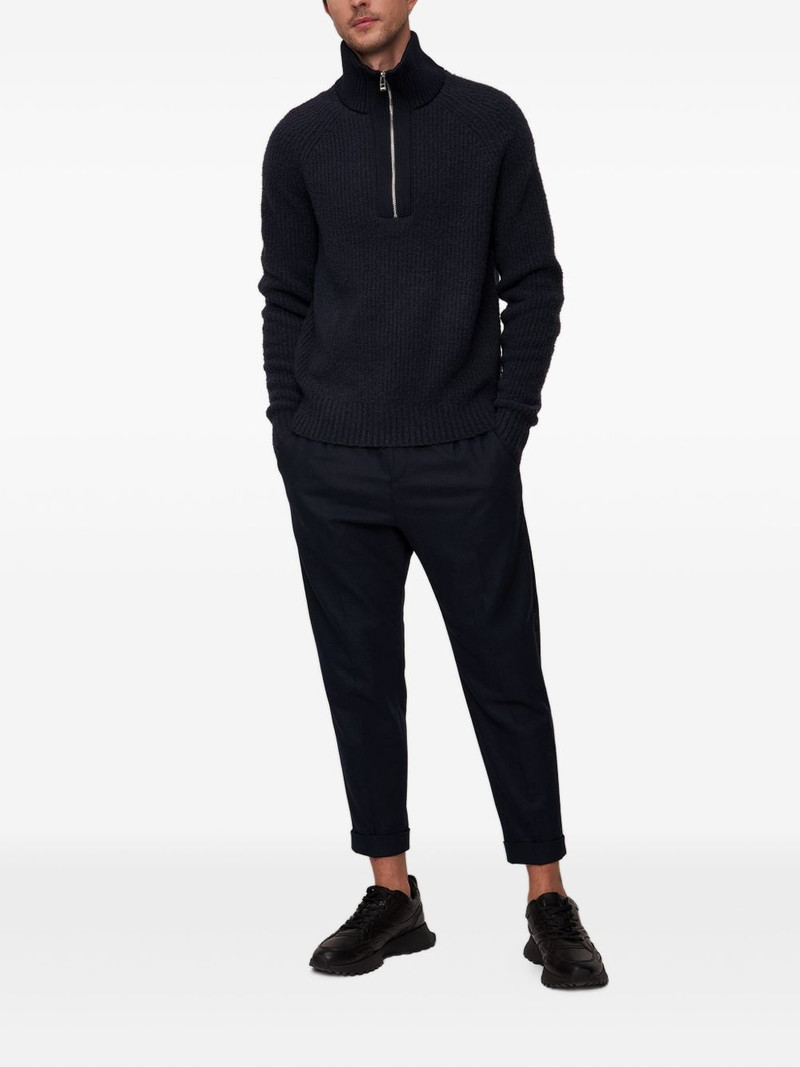 BOSS high-neck half-zip sweater outlook