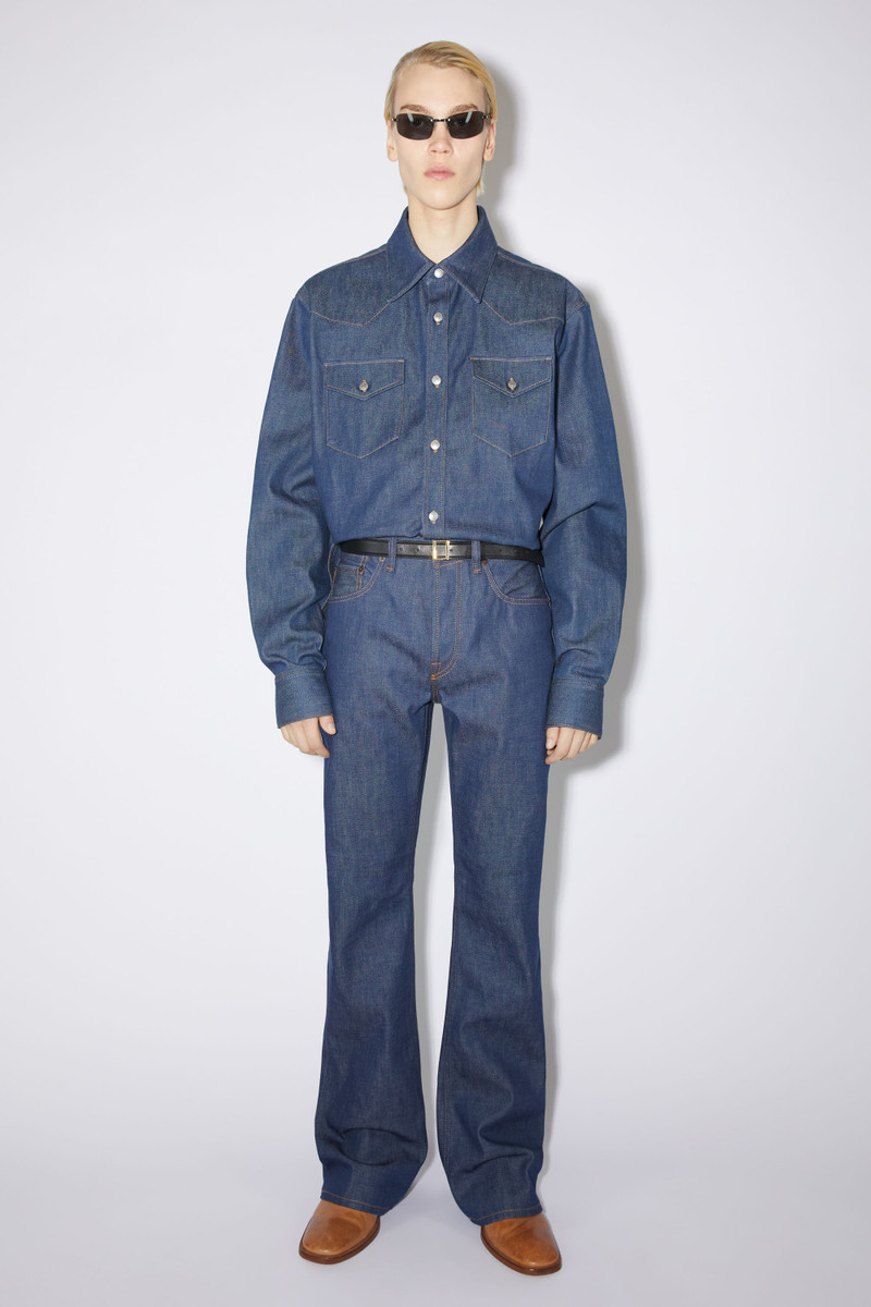 Leather buckle belt - Black/gold 3