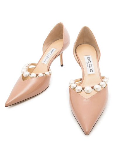 JIMMY CHOO Aurelie 65mm pearl-embellished pumps outlook