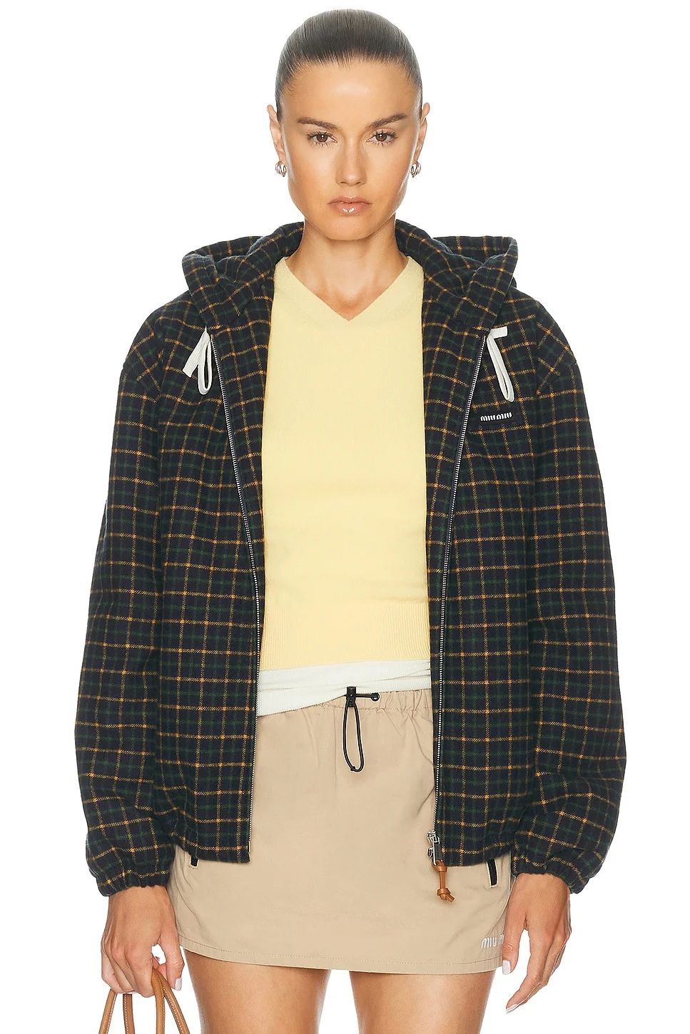 Check Color Padded Jacket - 1