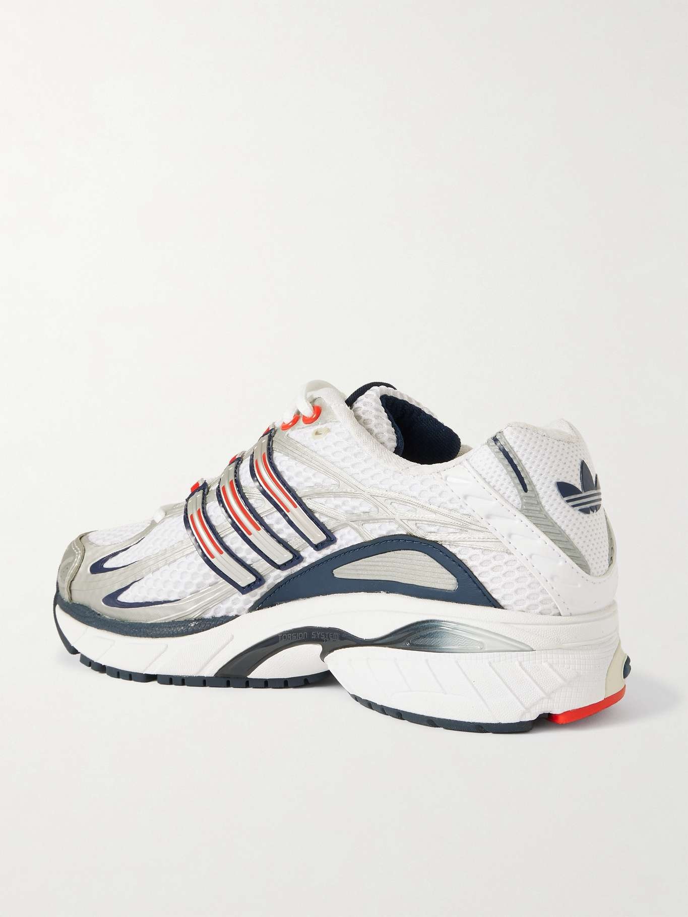 + Sporty & Rich Olympic Adistar embellished faux leather and rubber-trimmed mesh sneakers - 3