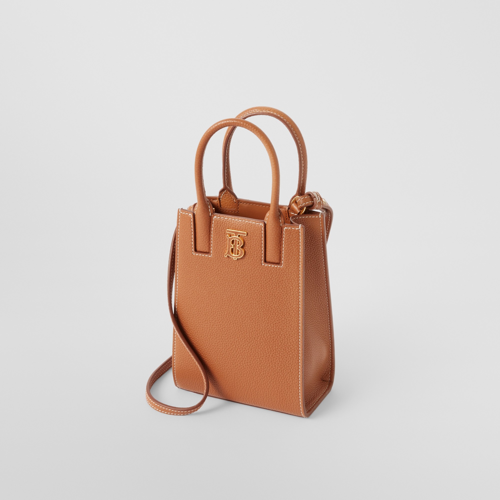 Grainy Leather Micro Frances Tote - 4