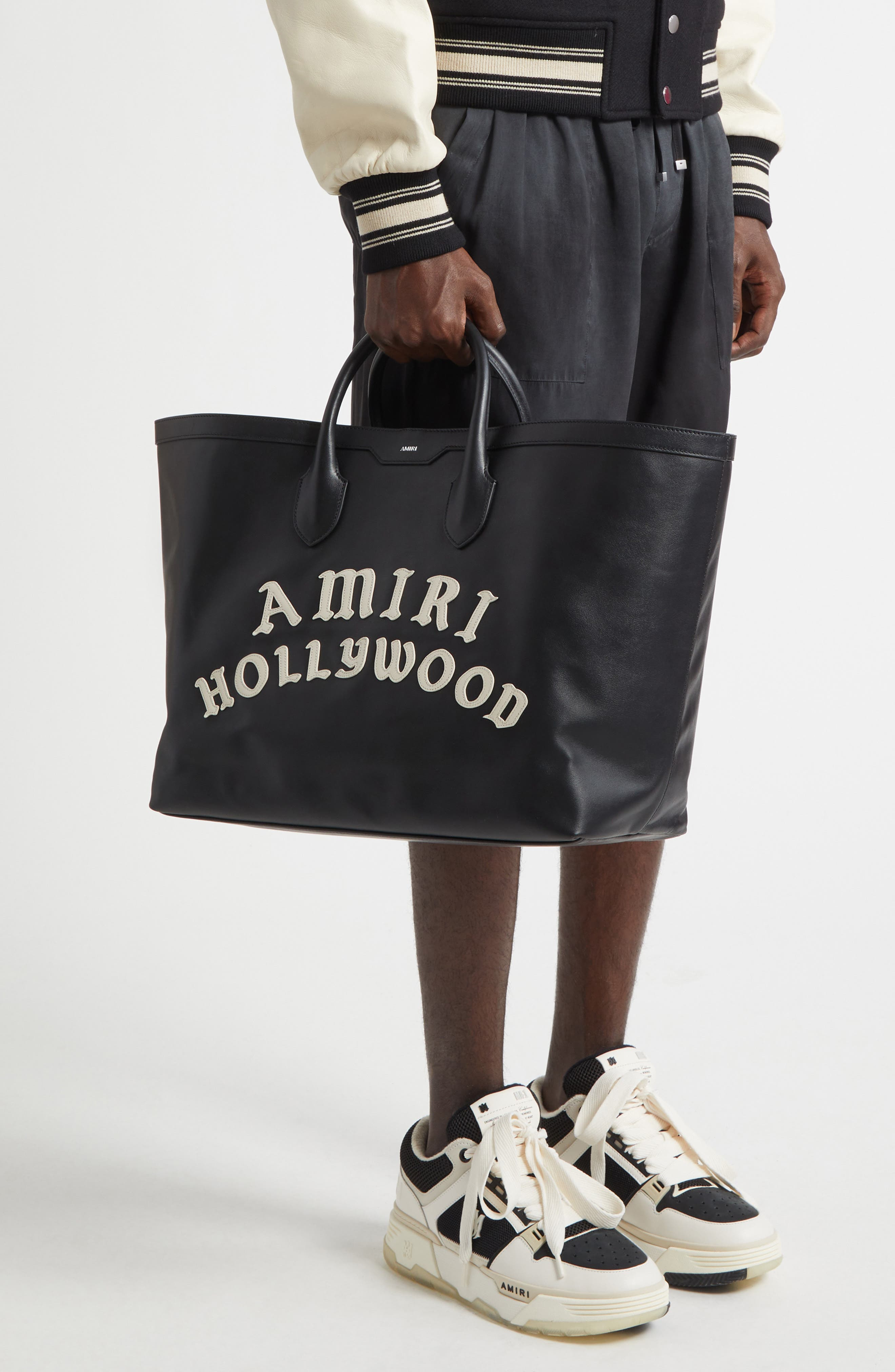 AMIRI Hollywood Leather Tote in Black at Nordstrom - 2