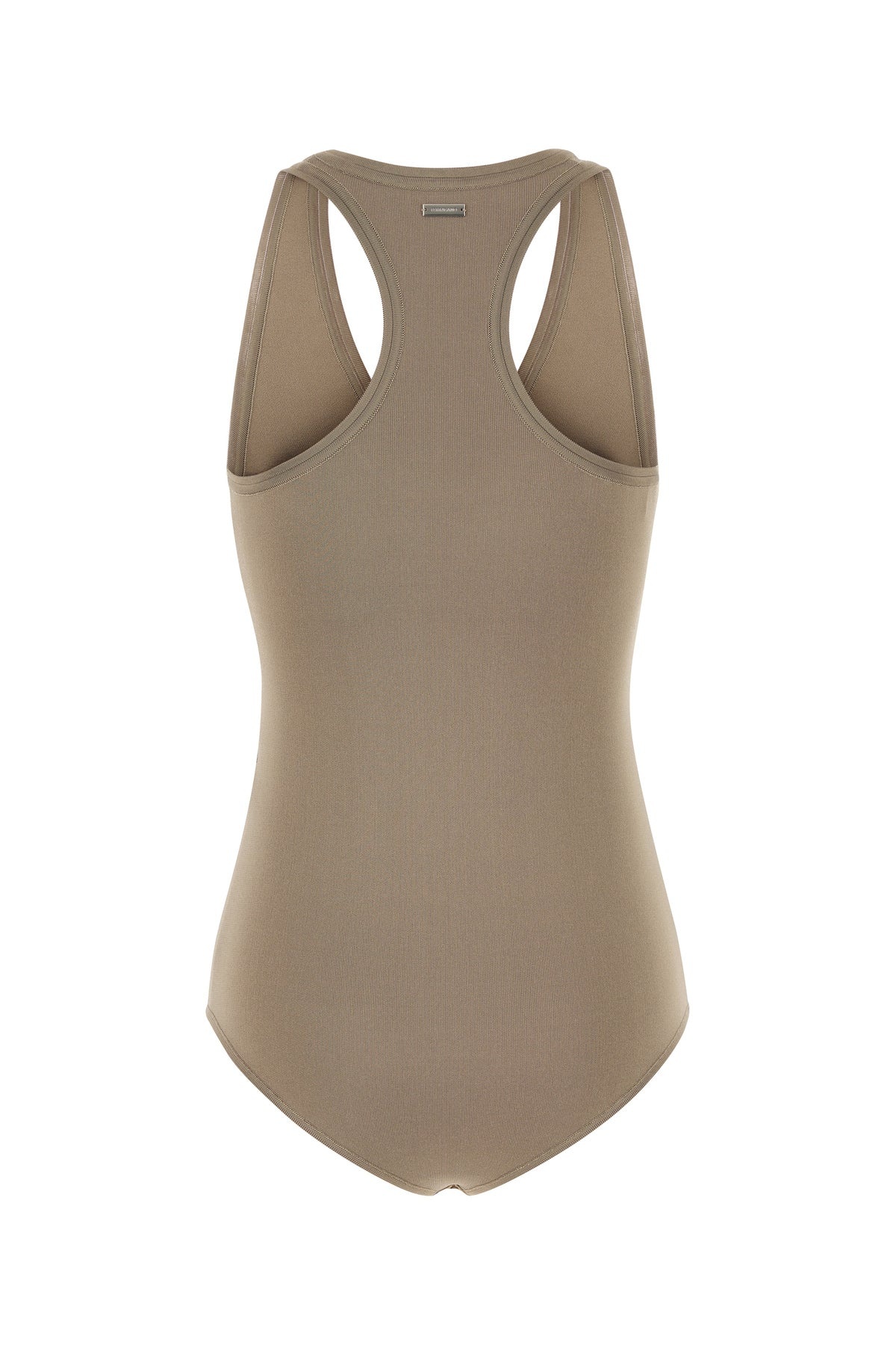 Dove grey stretch viscose blend bodysuit - 2