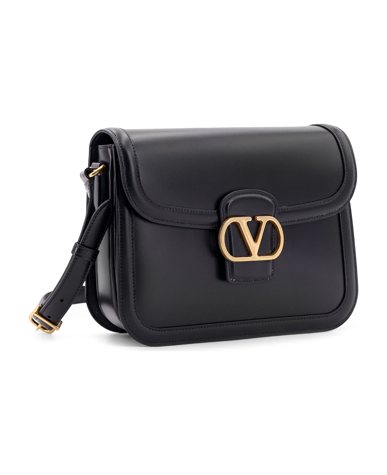 Black Leather 9to5 Shoulder Bag - 3