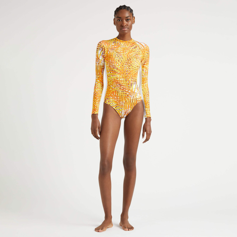Vilebrequin Women UV Protection One-piece Rashguard Palm Leaves outlook