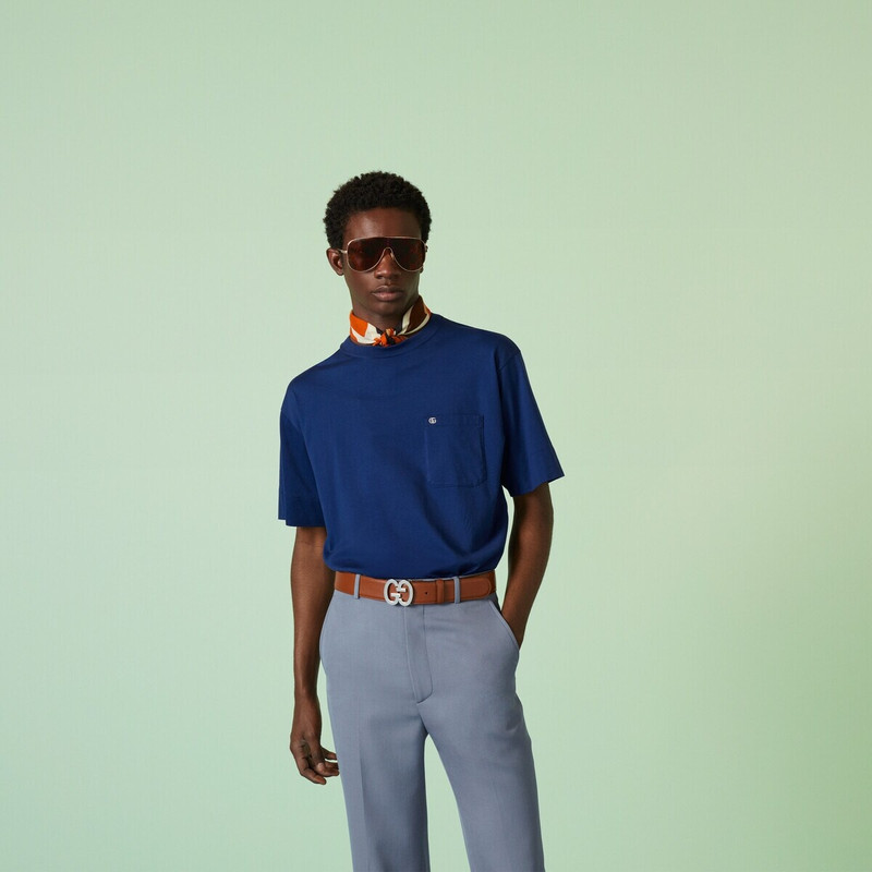 Cotton jersey T-shirt with Double G 6