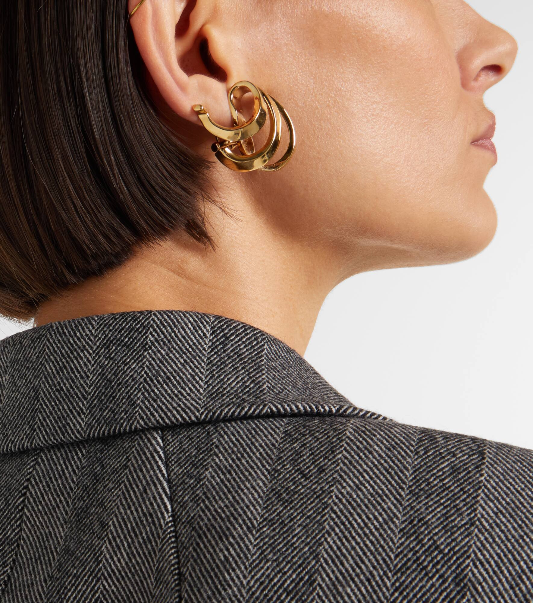 Triple Gancini clip-on earrings - 3