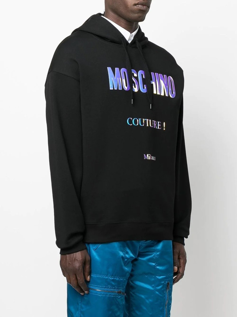 logo-print cotton hoodie 3