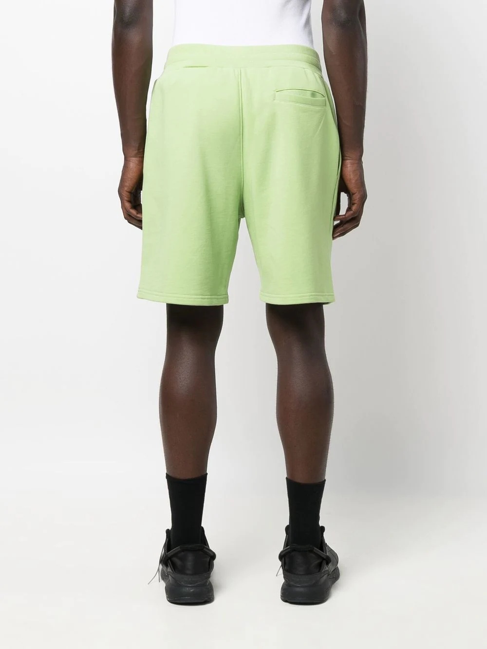 logo-print organic-cotton track shorts - 4