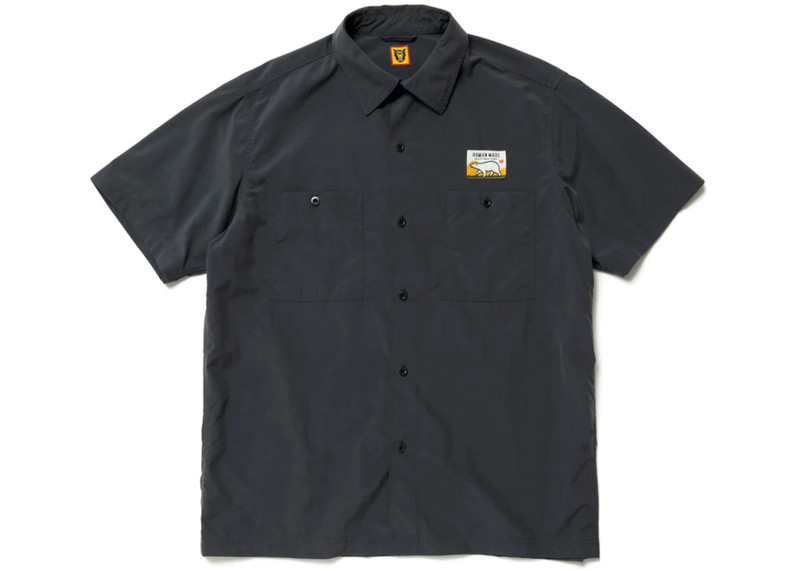 Human Made Polar Bear Camp Shirt Charcoal - 1