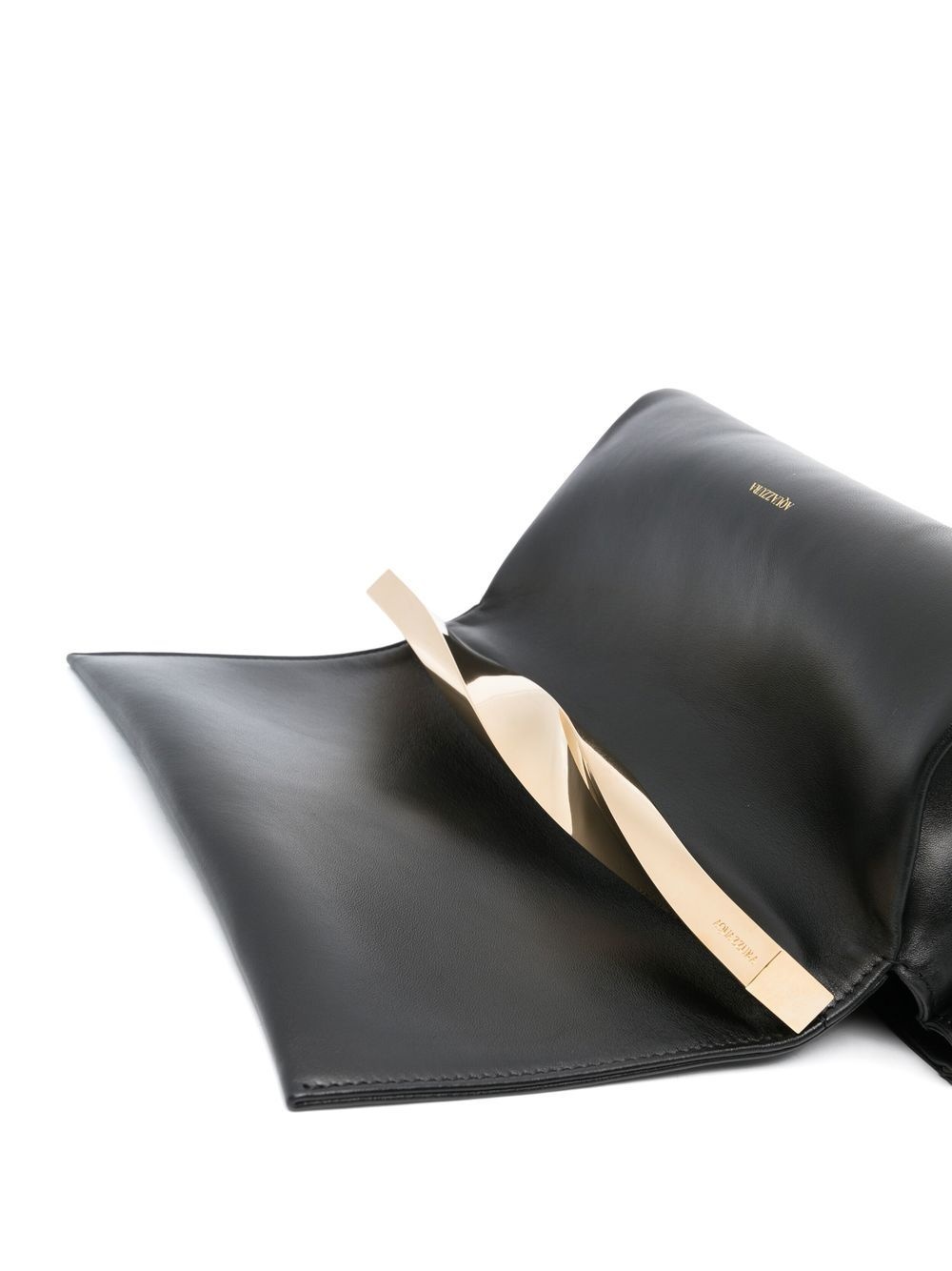 twist leather clutch bag - 4