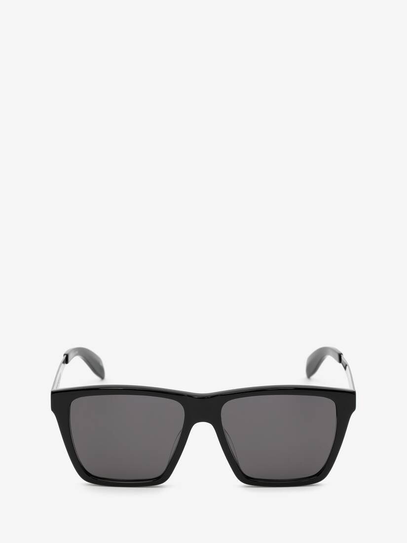 Mcqueen Graffiti Flat Top Sunglasses in Black/grey - 1