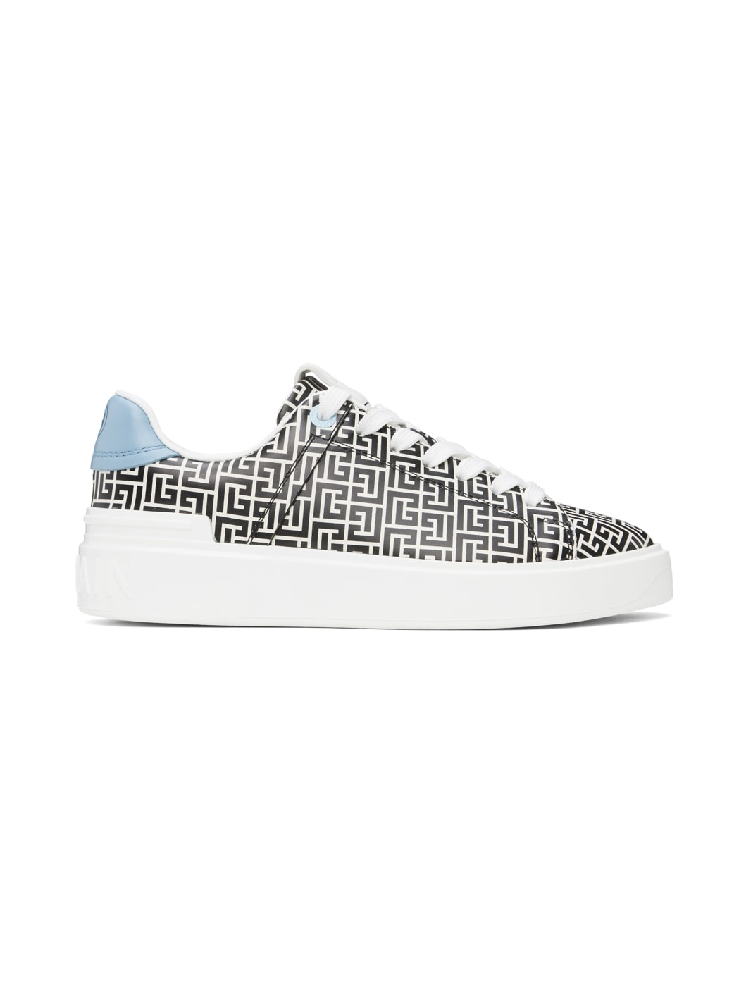 Black & White B-Court Calfskin Sneakers - 1