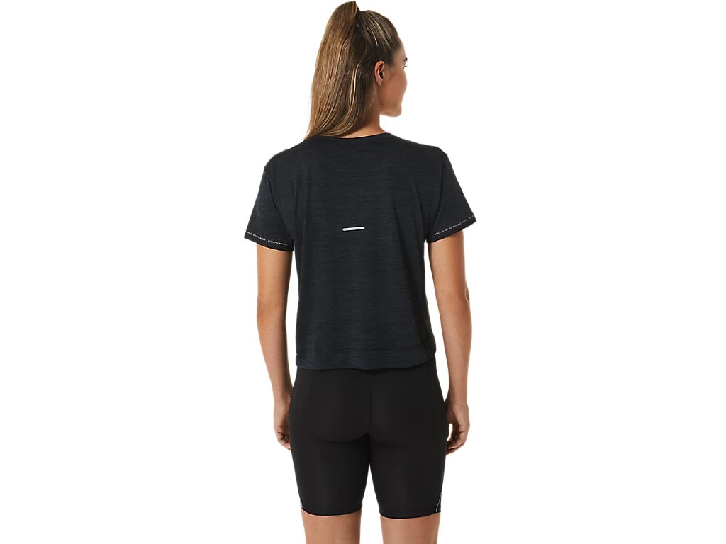 (WMNS) ASICS Race Crop Top 'Performance Black Charcoal Grey'  2012C294-002 - 2