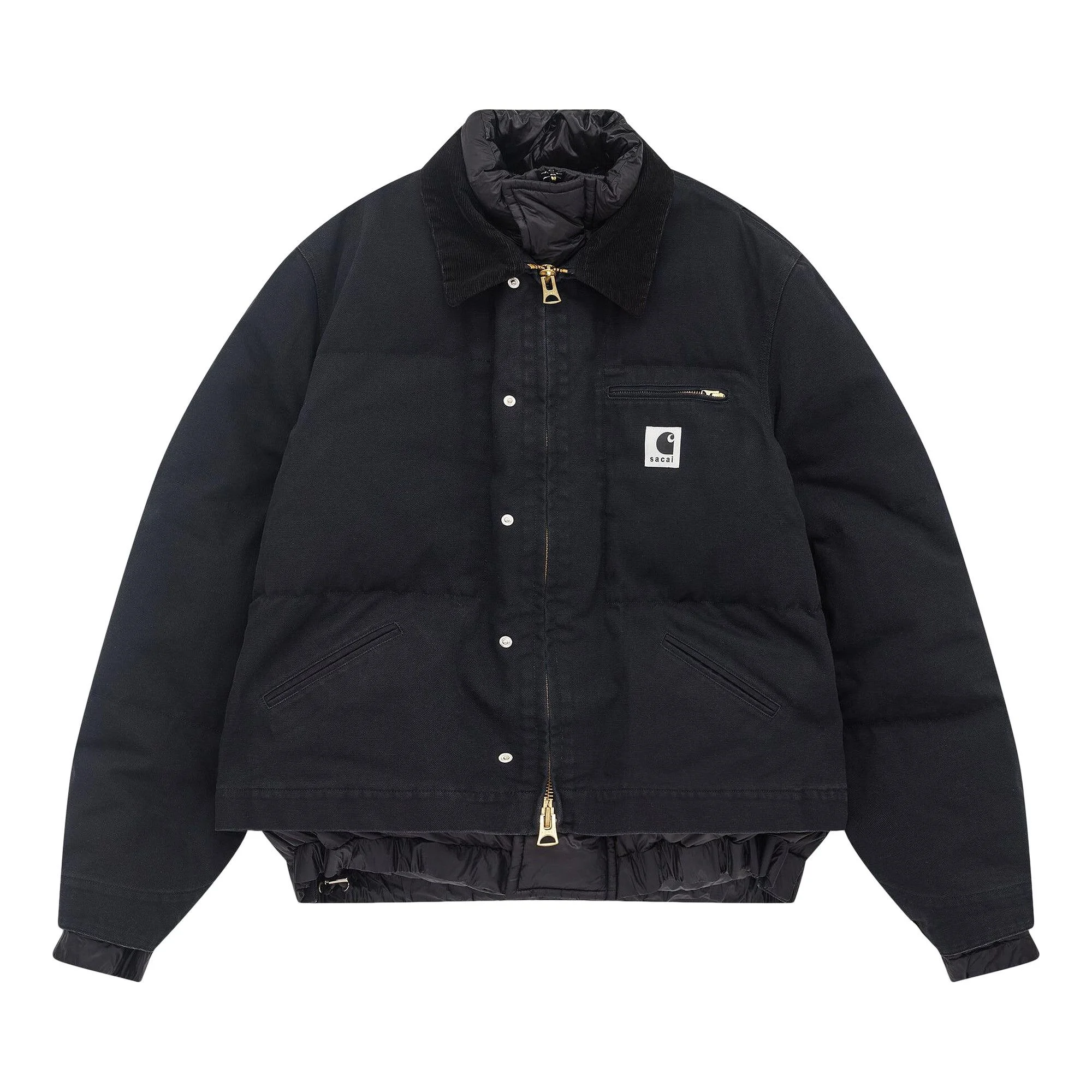 Sacai x Carhartt WIP Washed Duck Puffer Jacket 'Black' - 1