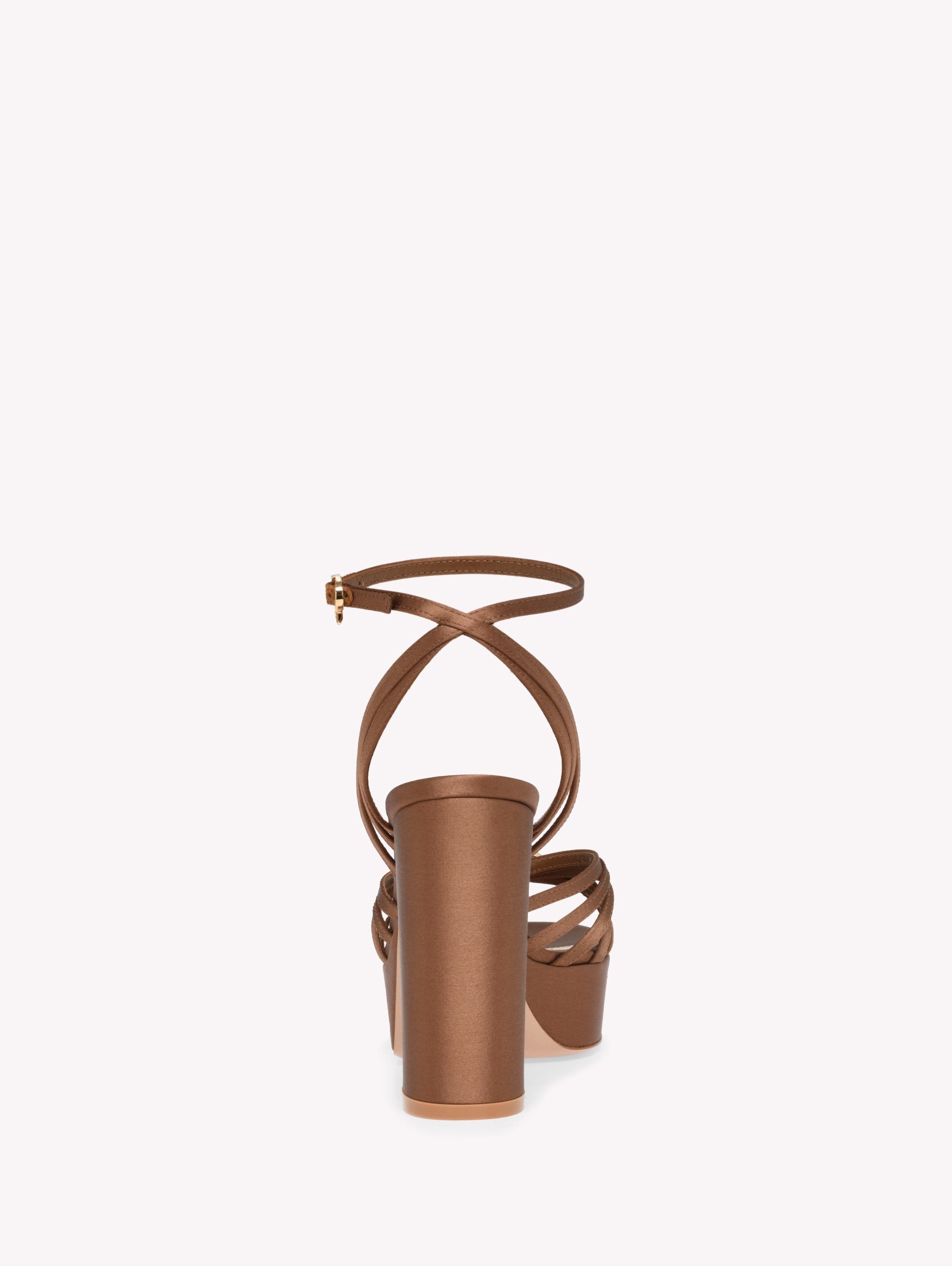 Gianvito Rossi Rita Sandals in Brown Fabric at Nordstrom - 4