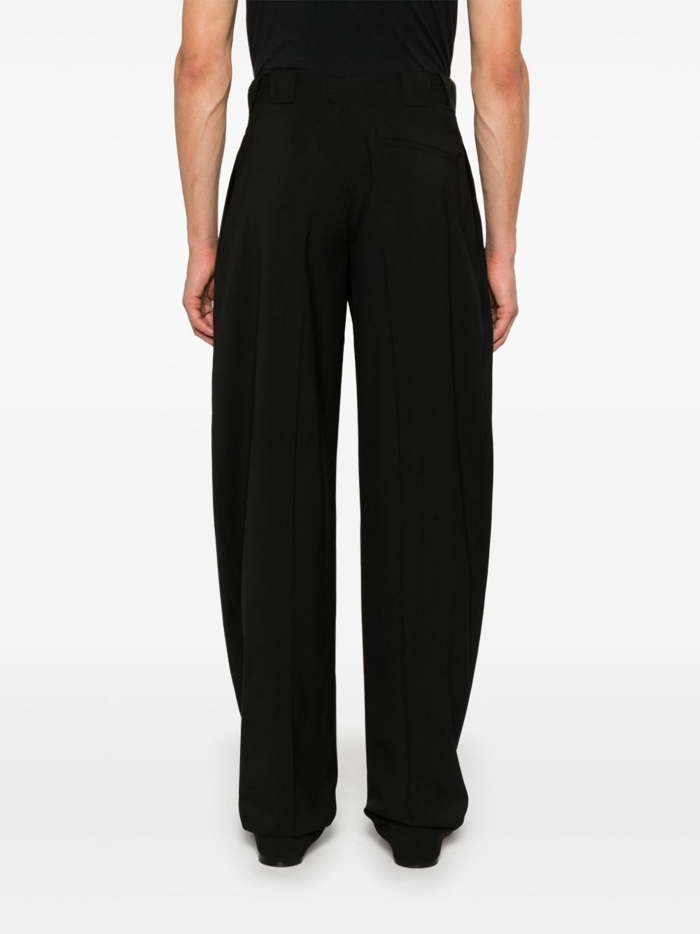 pleated wide-leg trousers - 4