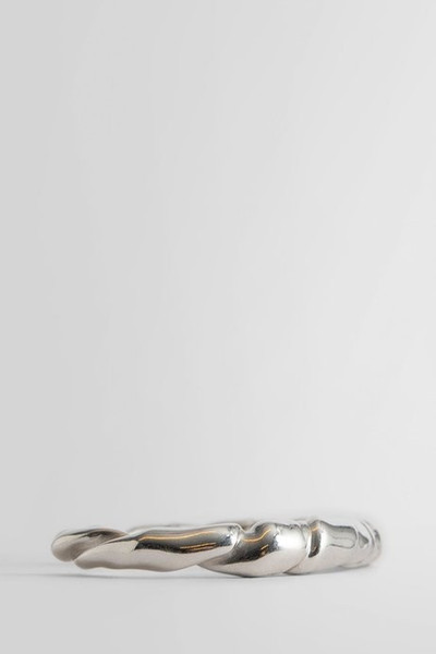 Loewe Loewe women's silver thin nappa twist cuff in sterling silver outlook