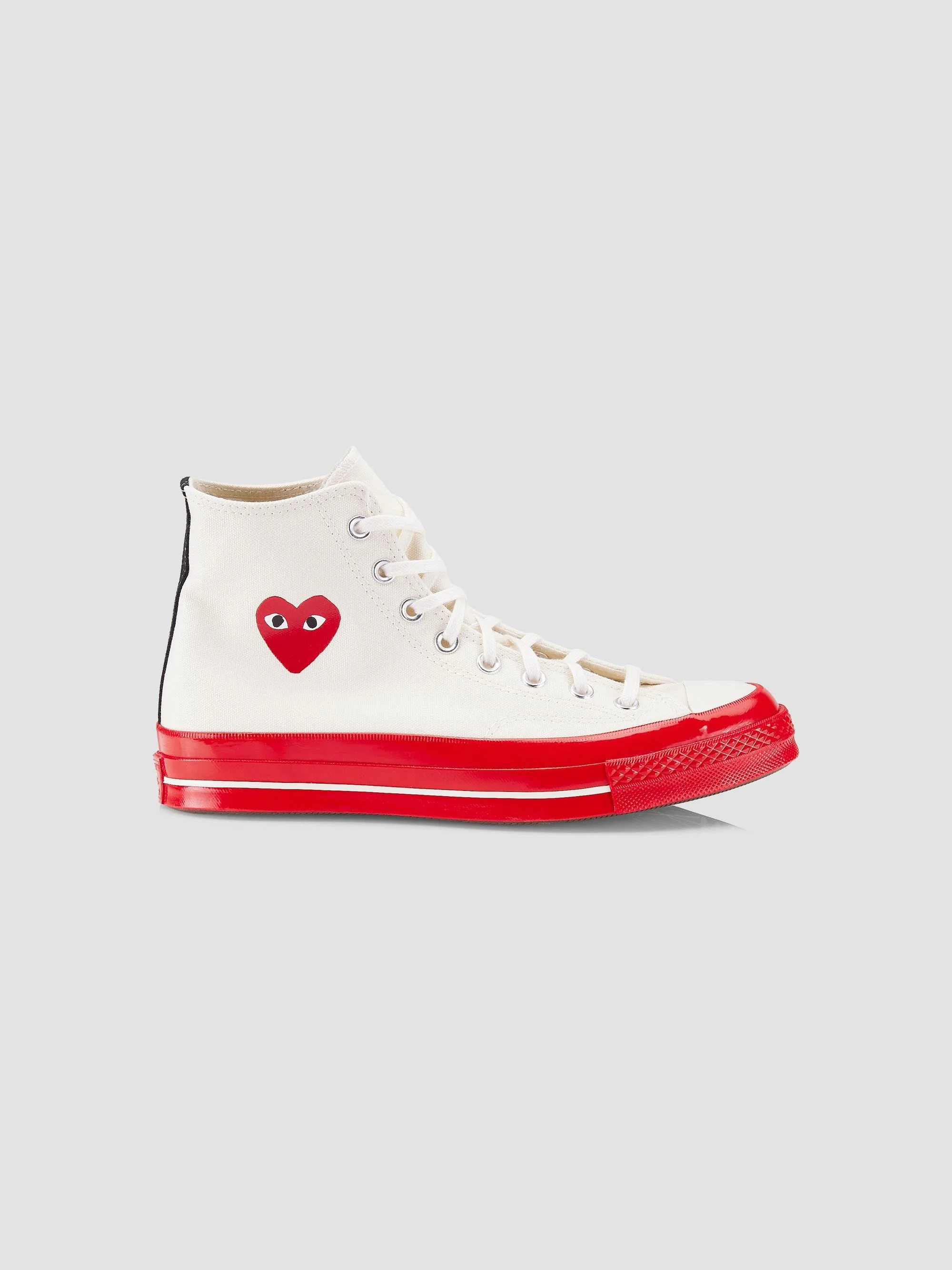 Unisex CdG PLAY x Converse Chuck 70 High-Top Sneakers - Off White - 1