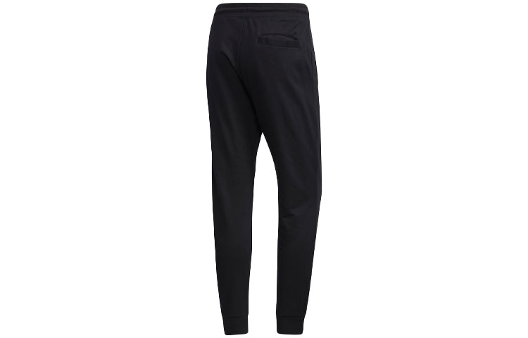 adidas neo Logo Pattern Bundle Feet Casual Sports Pants Black GJ8938 - 2