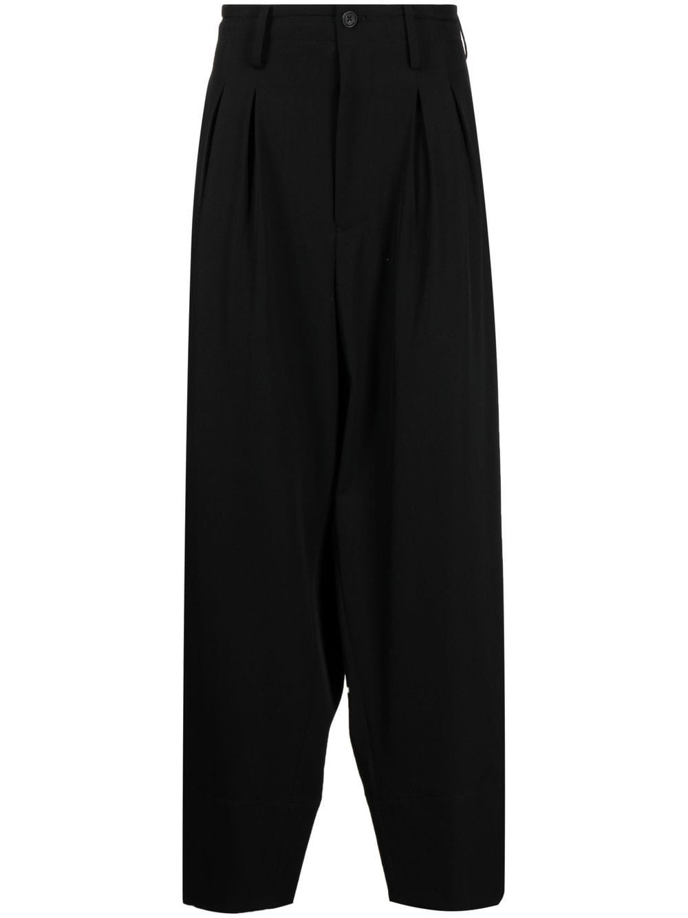 wool loose fit trousers - 1