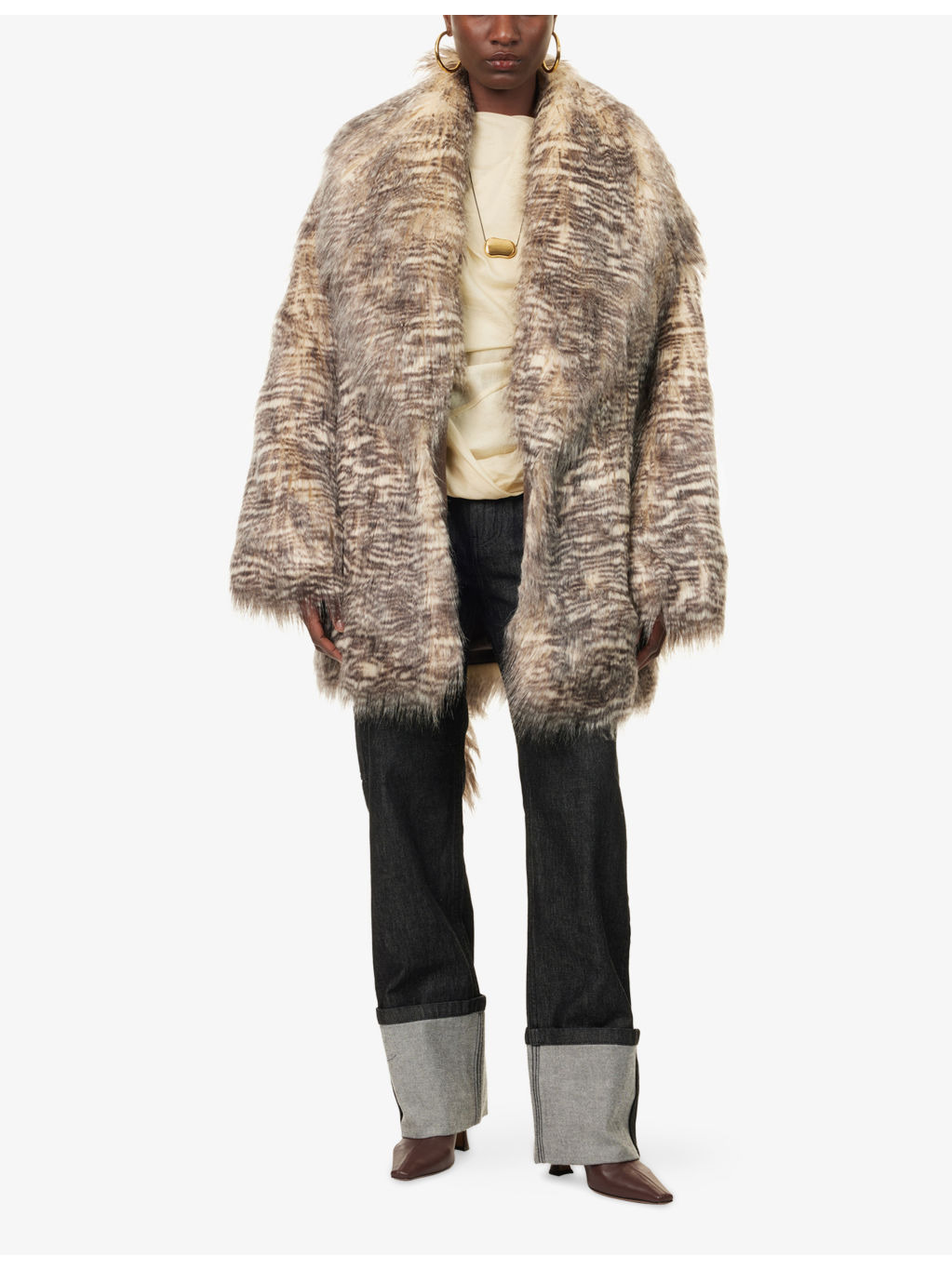 Juno Belted Faux-Fur Coat - 2
