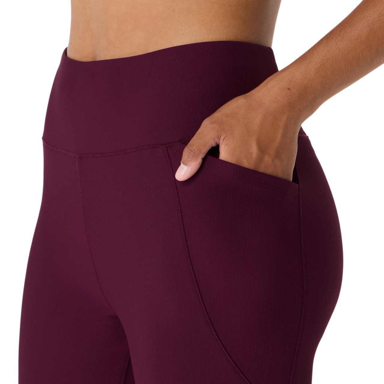 WOMEN'S RIB HIGH WAIST  7/8 TIGHT - 4