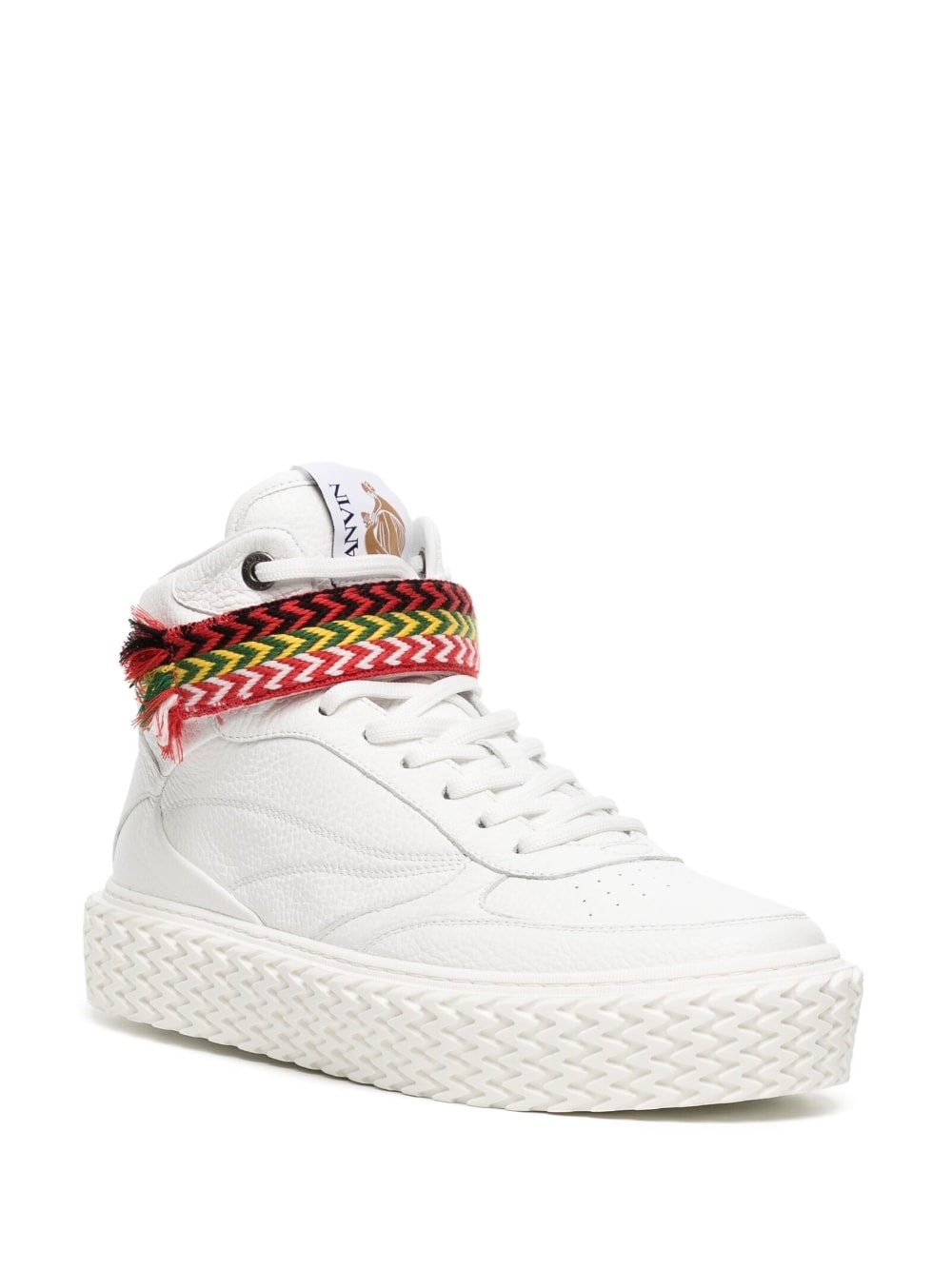 high-top leather sneakers - 2