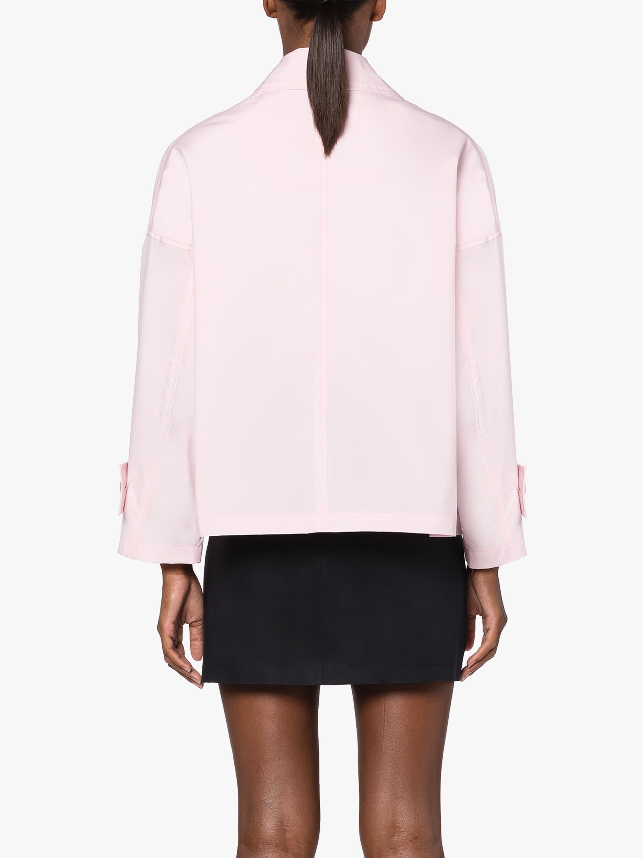 HUMBIE PINK ECO DRY SHORT DOUBLE-BREASTED OVERCOAT - 4