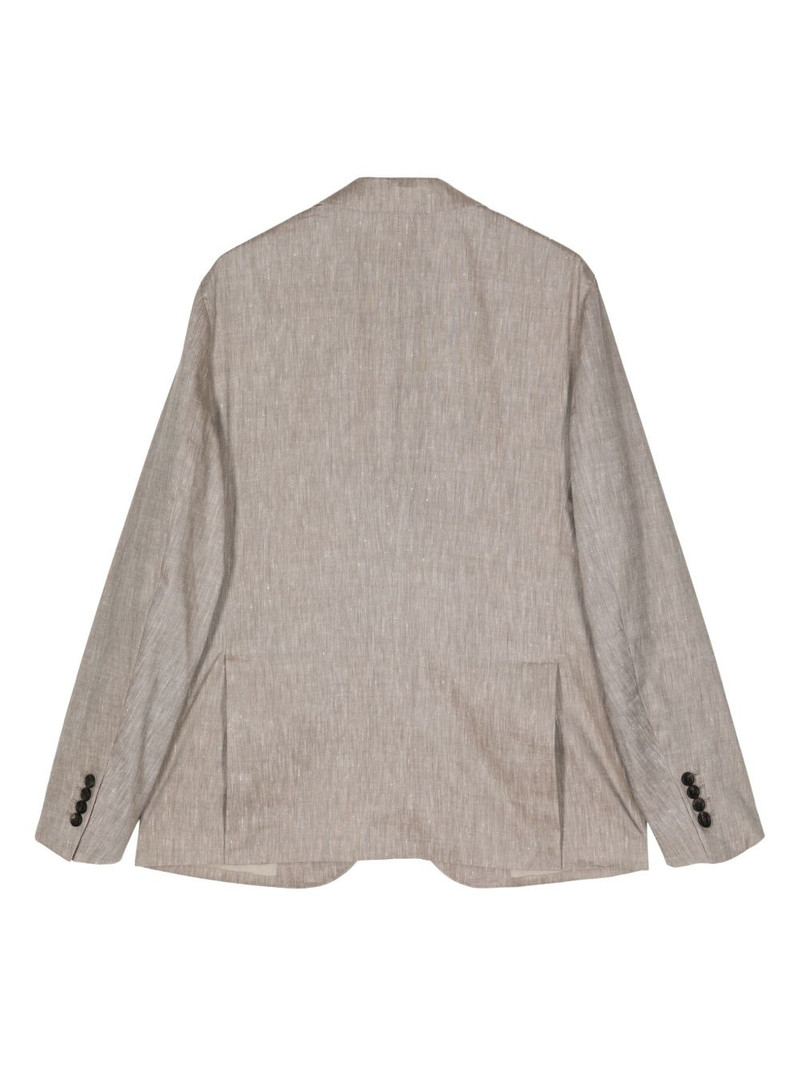 PESERICO notched-lapels single-breasted blazer outlook